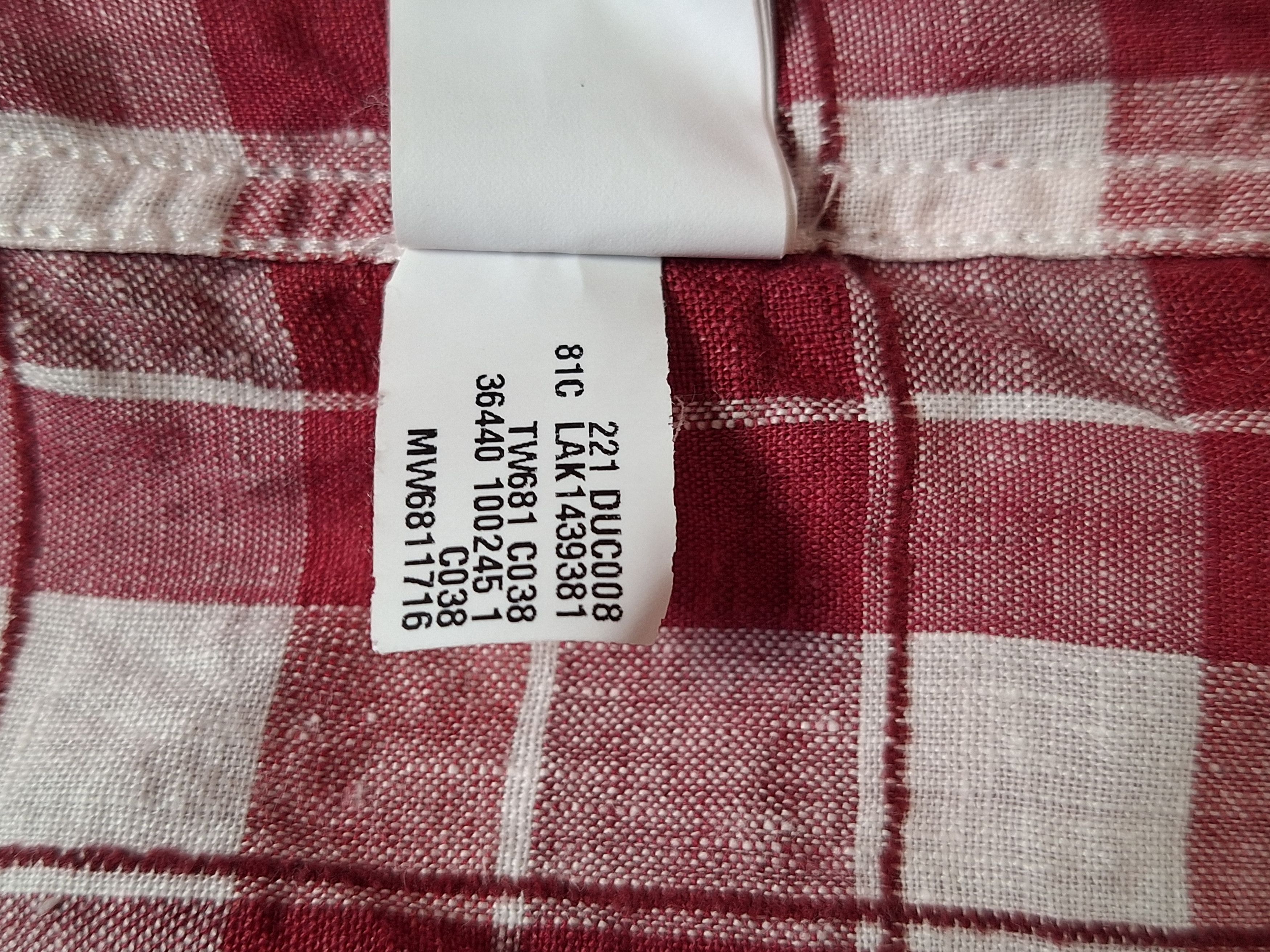 Brunello Cucinelli BRUNELLO CUCINELLI Checkered Linen And Cotton Blend L/s Size US L / EU 52-54 / 3 - 8 Thumbnail