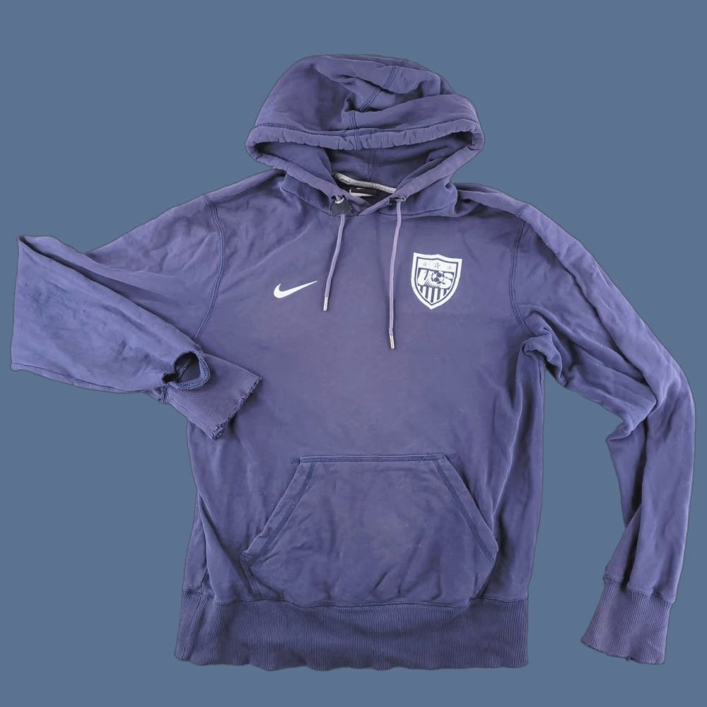 Nike Nike Hoodie Mens Small Blue Soccer USA Distressed Grunge Size US S / EU 44-46 / 1 - 1 Thumbnail