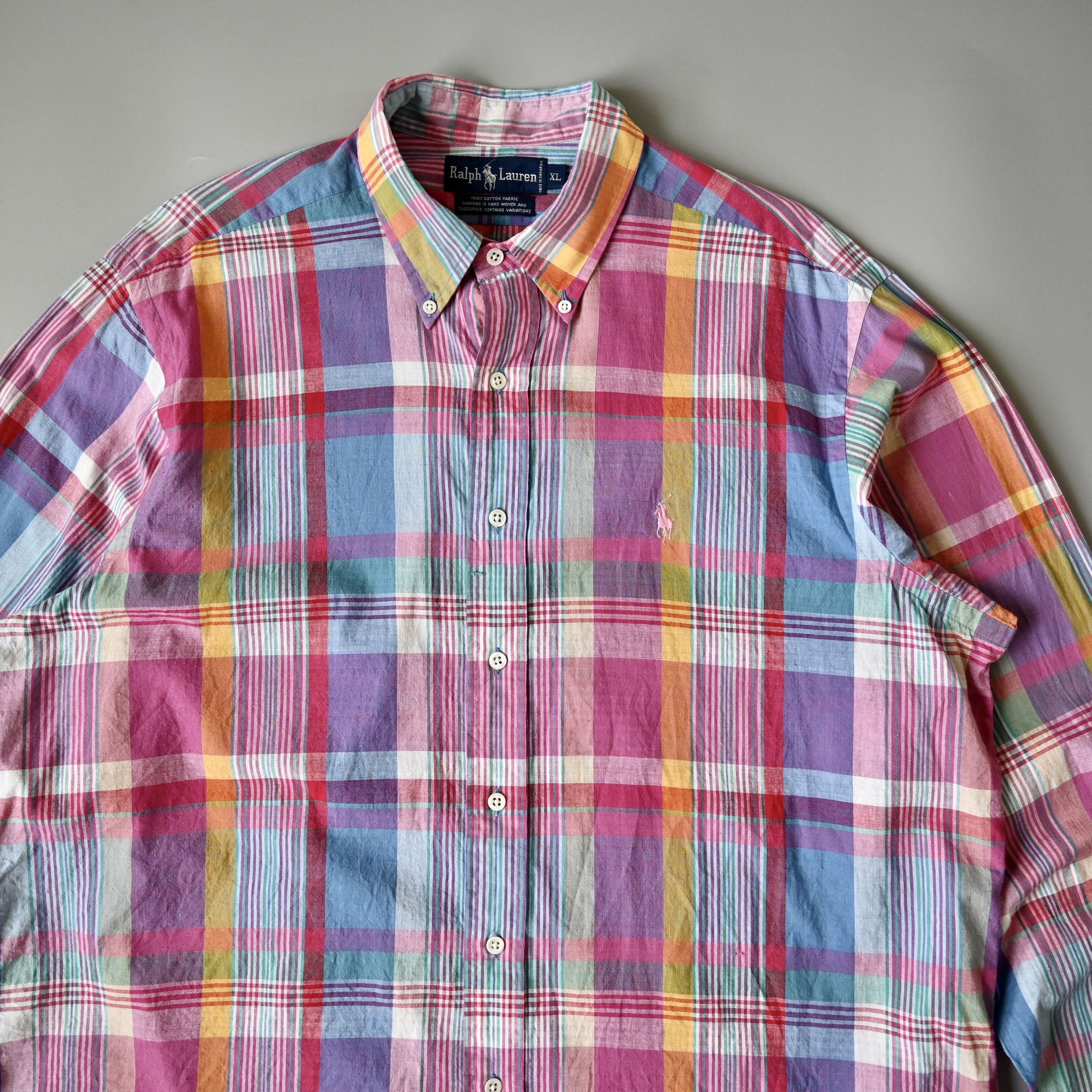 Ralph Lauren 1980s - 90s Ralph Lauren handwoven madras BD shirt Size US XL / EU 56 / 4 - 3 Thumbnail