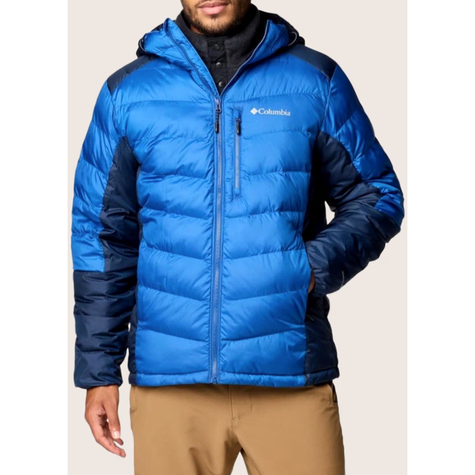 Vintage Columbia Hooded Jacket - Labyrinth Loop II - Blue/Navy - 1X - Men Size US XL / EU 56 / 4 - 1 Thumbnail