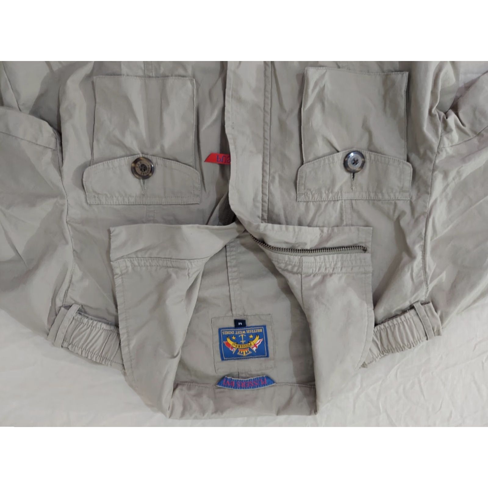 Vintage Womens Pusser's Jacket Travel M Beige Khaki Cotton Womens M Jacket Travel Beige Cotton Pusser's - Size M / US 6-8 / IT 42-44 - 2 Thumbnail