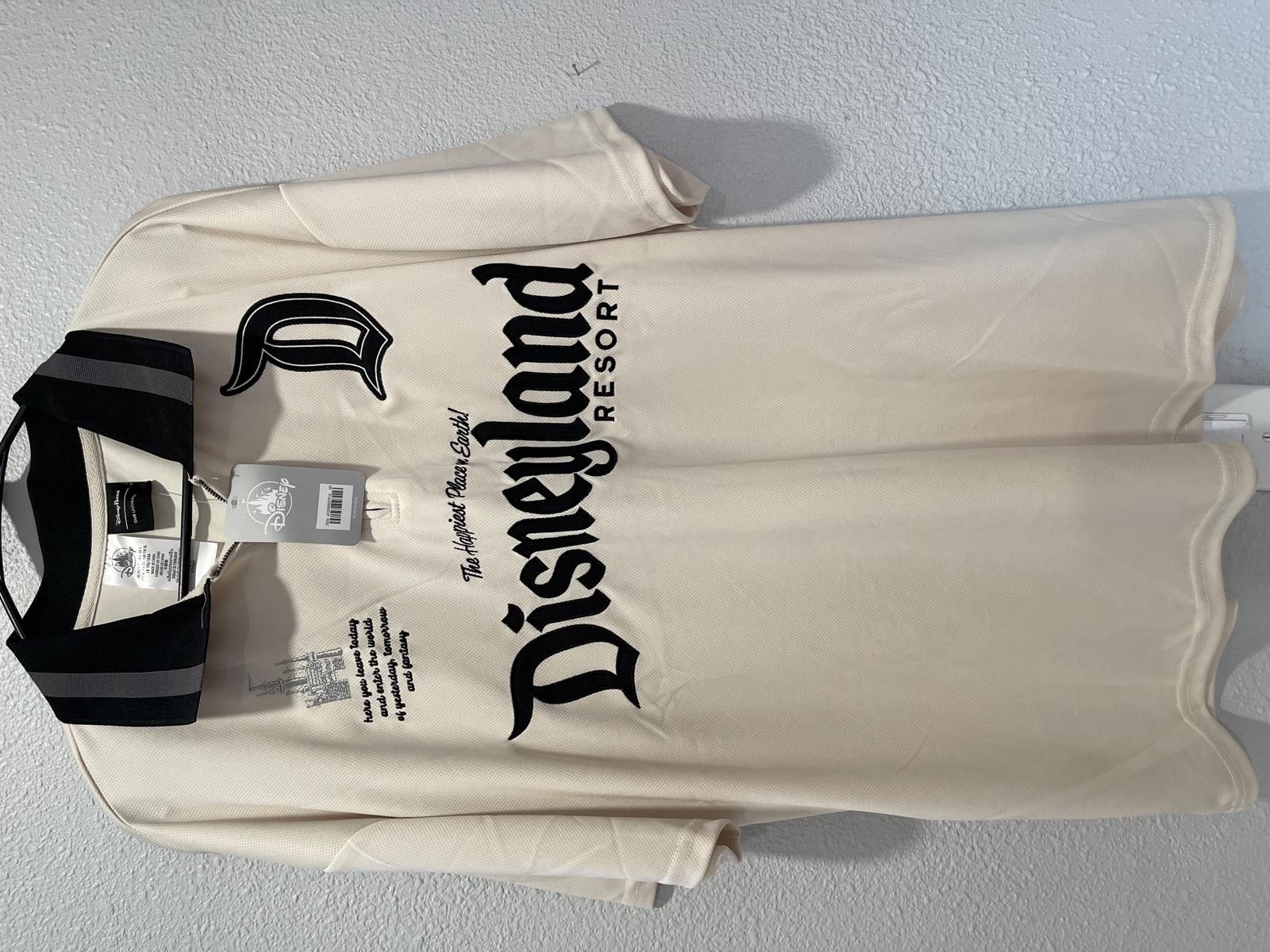 Other Disneyland Resort Polo Shirt Our Universe XL Cream Black Size ONE SIZE - 1 Thumbnail