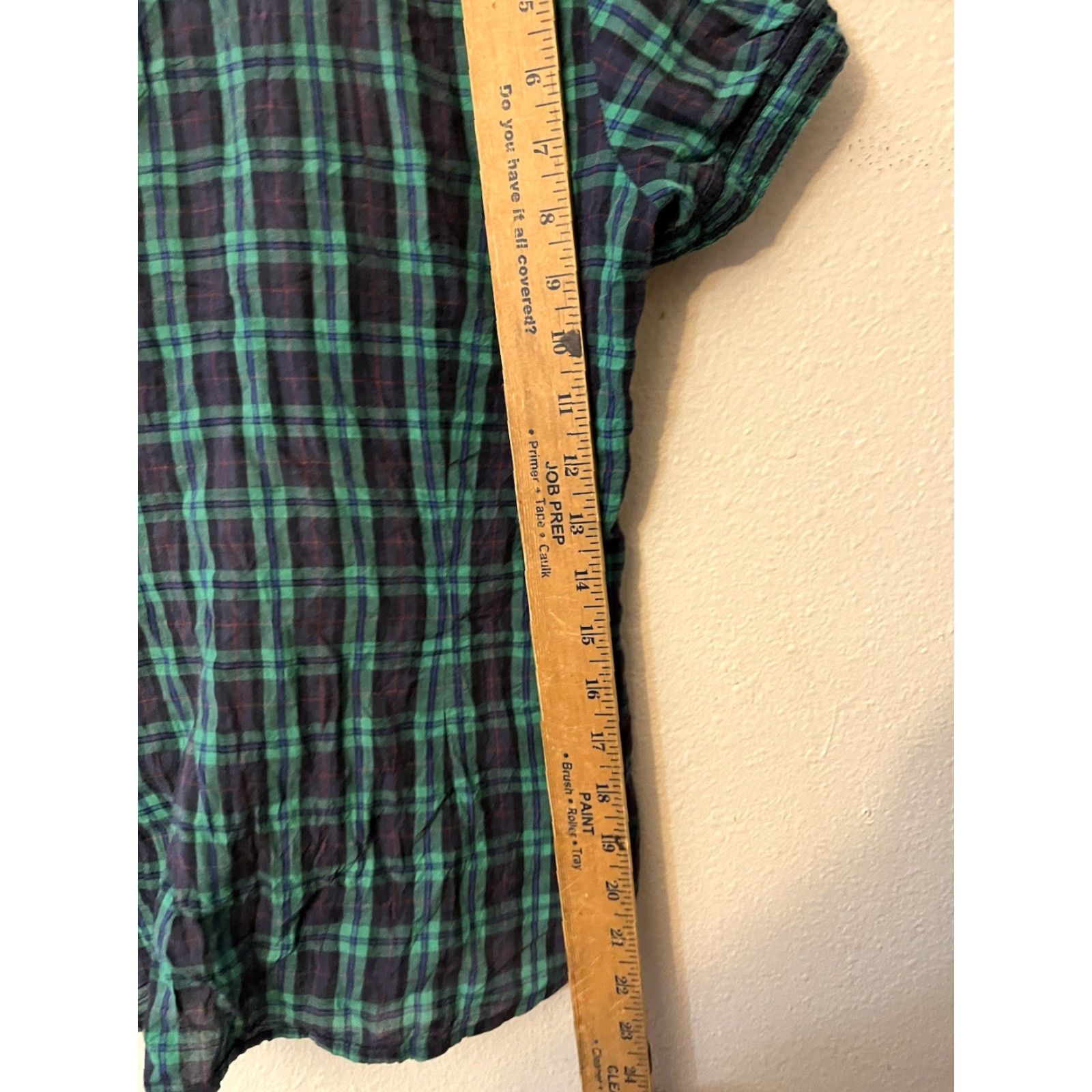 Vintage VINTAGE American Eagle Shirt Plaid Short Sleeve Button-Up Women Size 2 Green 100% Cotton Womens Size XS / US 0-2 / IT 36-38 - 5 Thumbnail