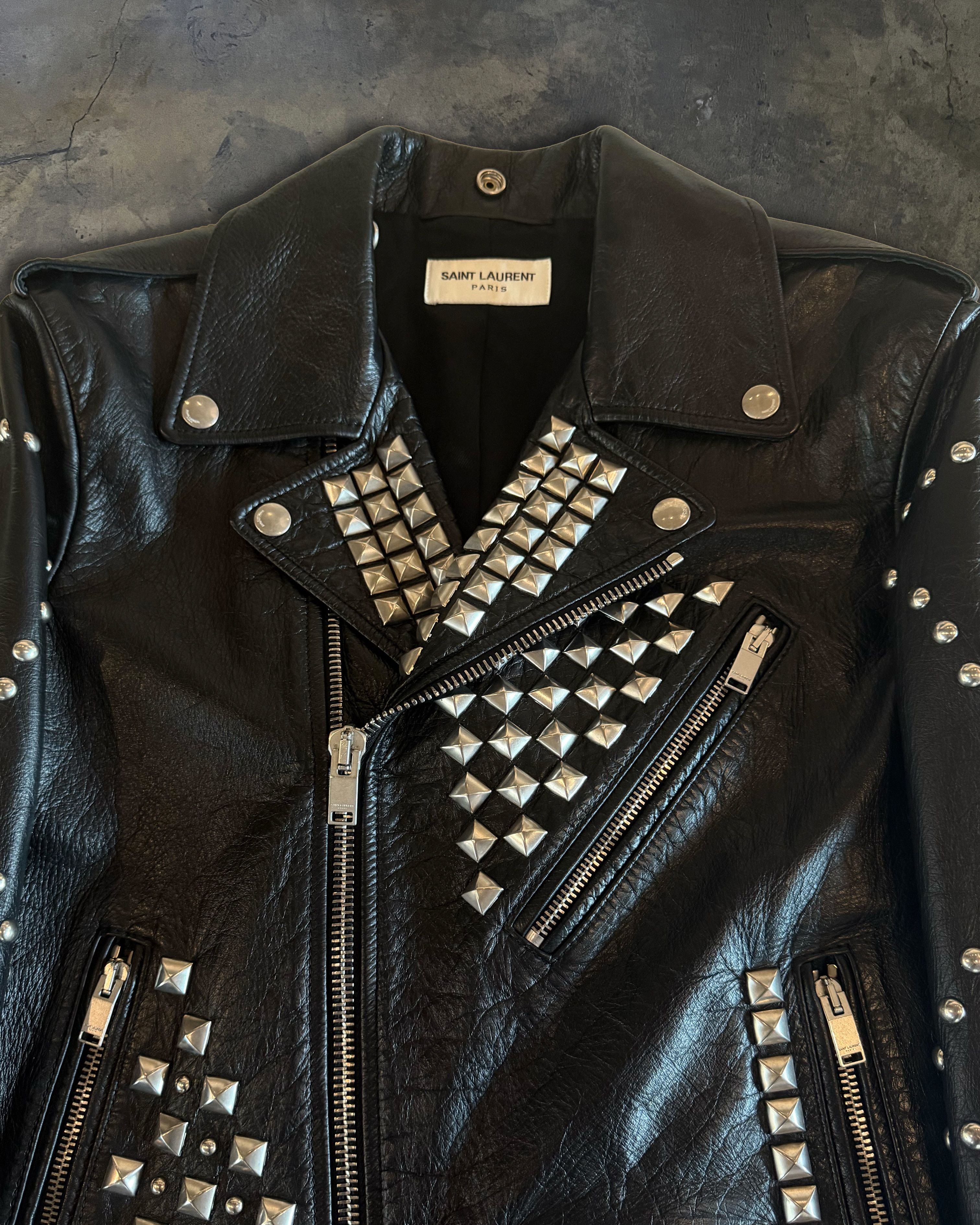 Saint Laurent Paris SAINT LAURENT FW2016 "PALLADIUM" STUDDED LEATHER JACKET Size US S / EU 44-46 / 1 - 2 Thumbnail