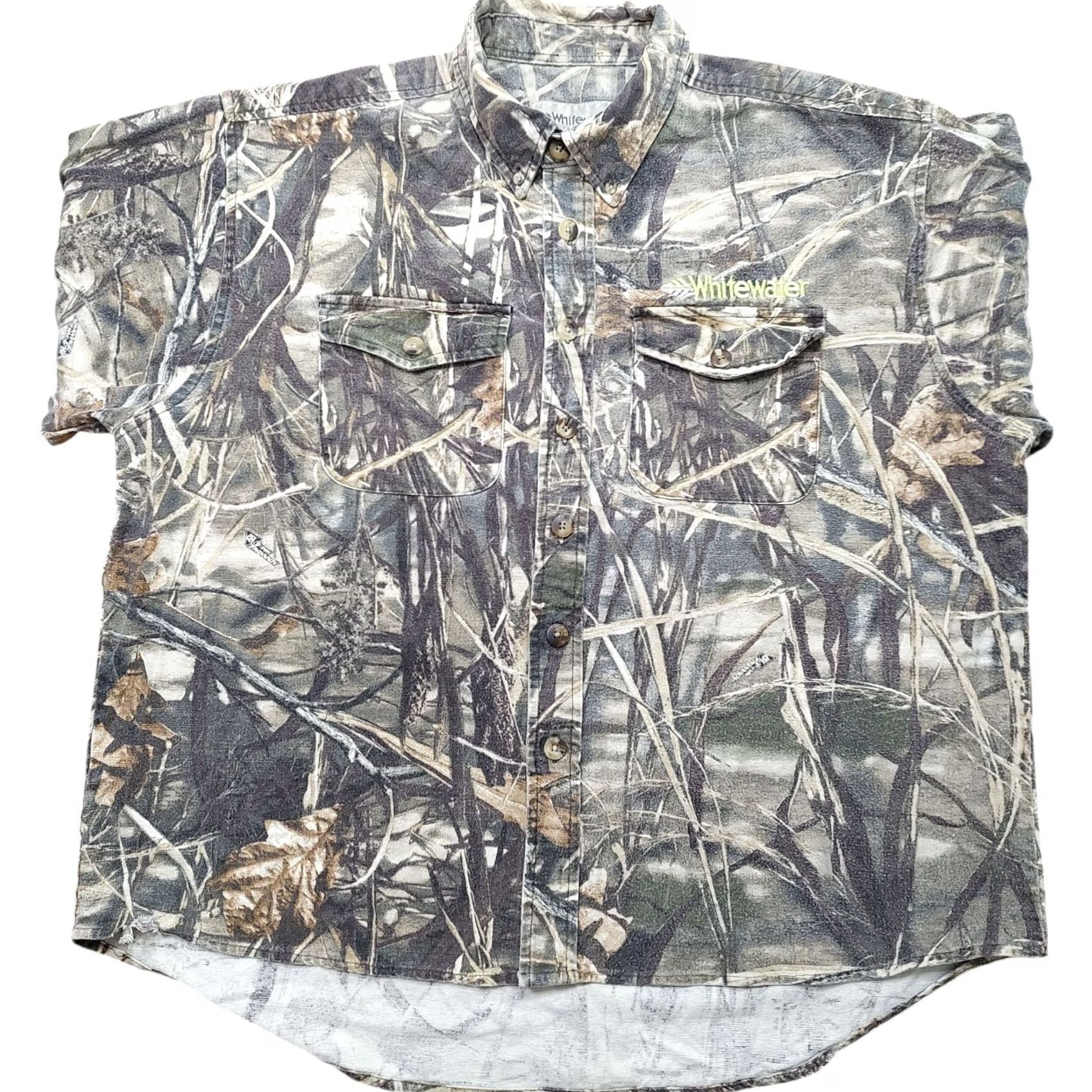Vintage VINTAGE Whitewater Outdoors Hunting Shirt Mens XL Camo Button-Up Long Sleeve 52” Size US XL / EU 56 / 4 - 2 Thumbnail