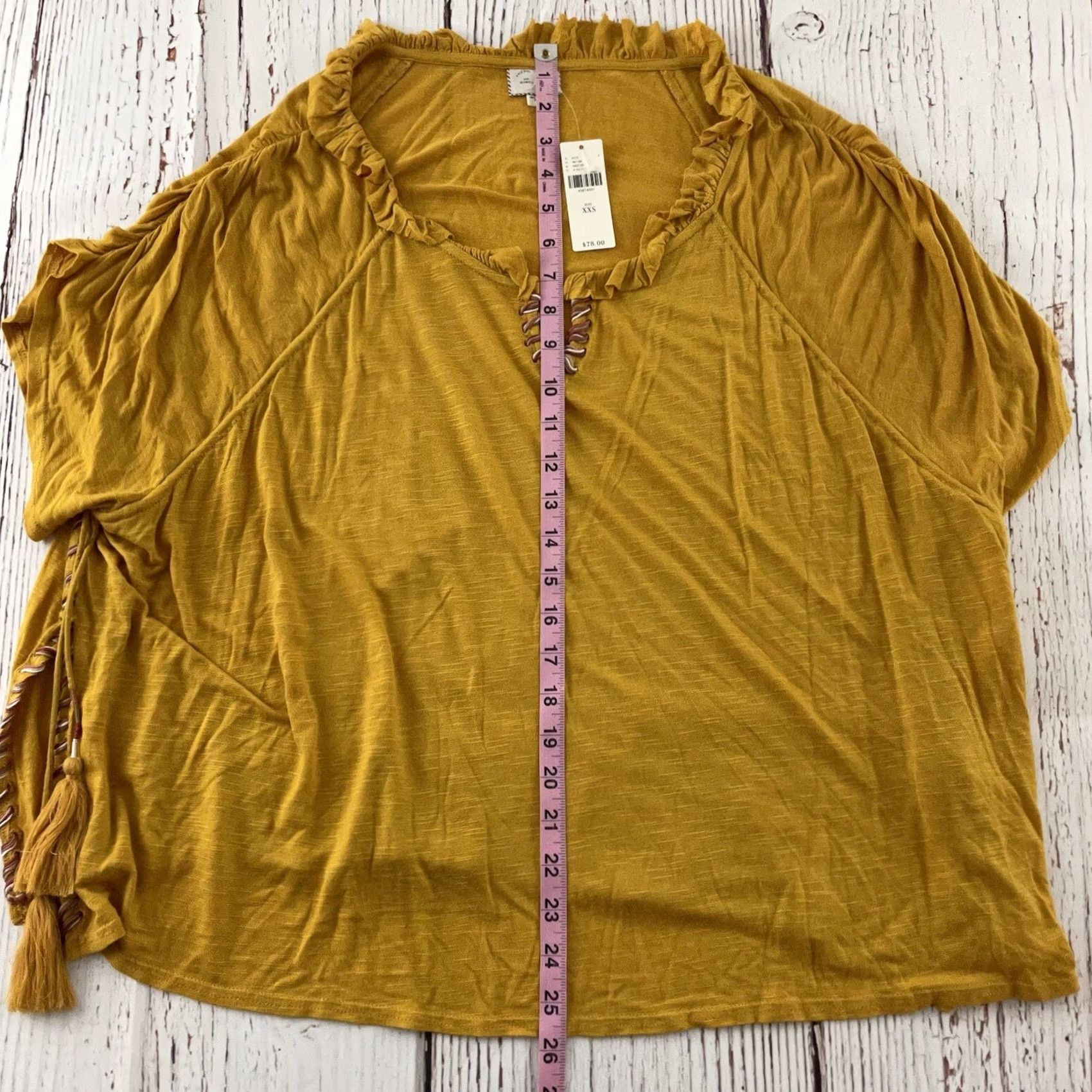 Anthropologie VINTAGE Anthropologie Gold Blouse Short Sleeve XXS Women’s Blouse Top Womens Gold 90s Concert (If applicable) Size XXS / US 00 / IT 34 - 4 Thumbnail