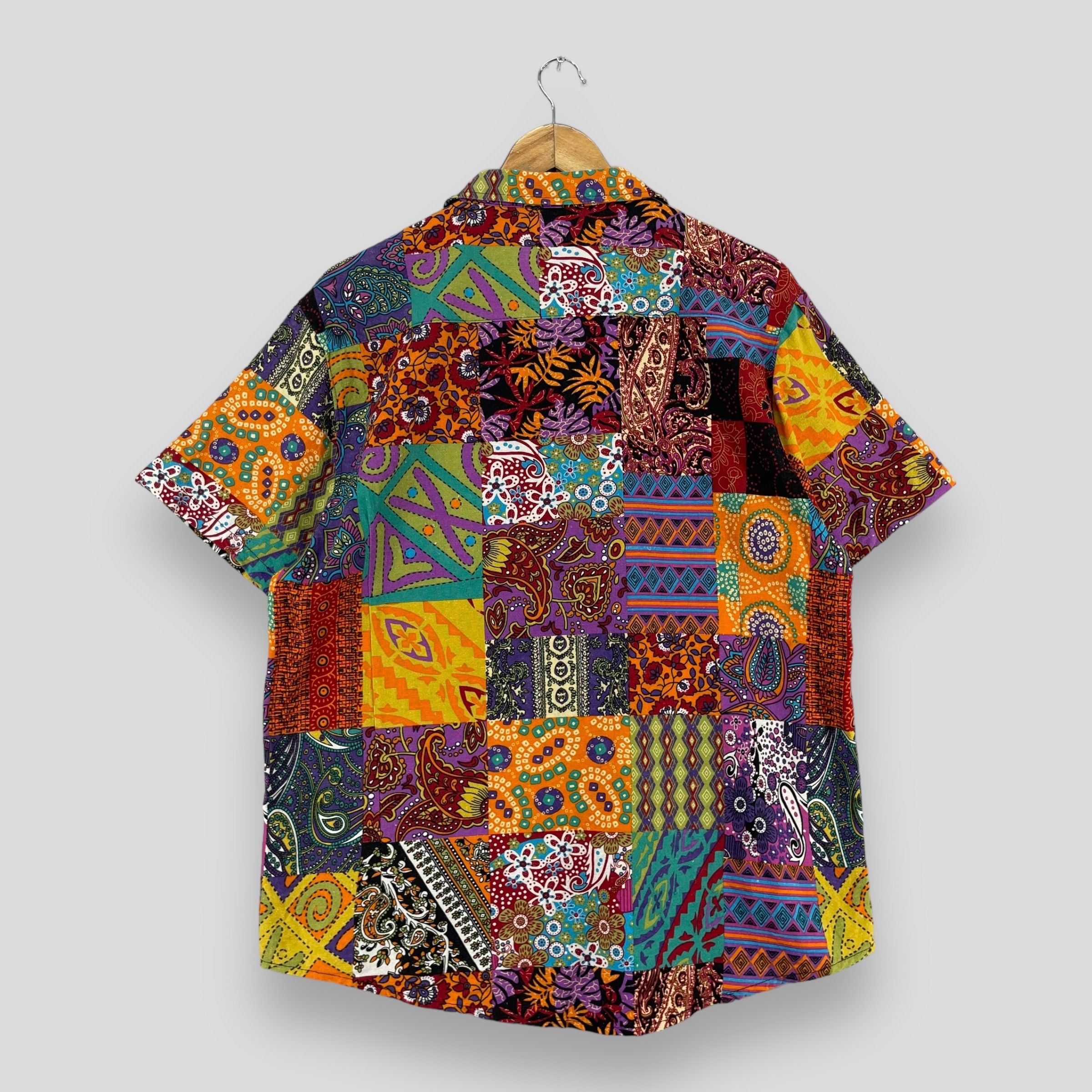 Japanese Brand Vtg Pacthwork Flower Paisley Multicolor Reconstruct Flannel Size US M / EU 48-50 / 2 - 5 Thumbnail