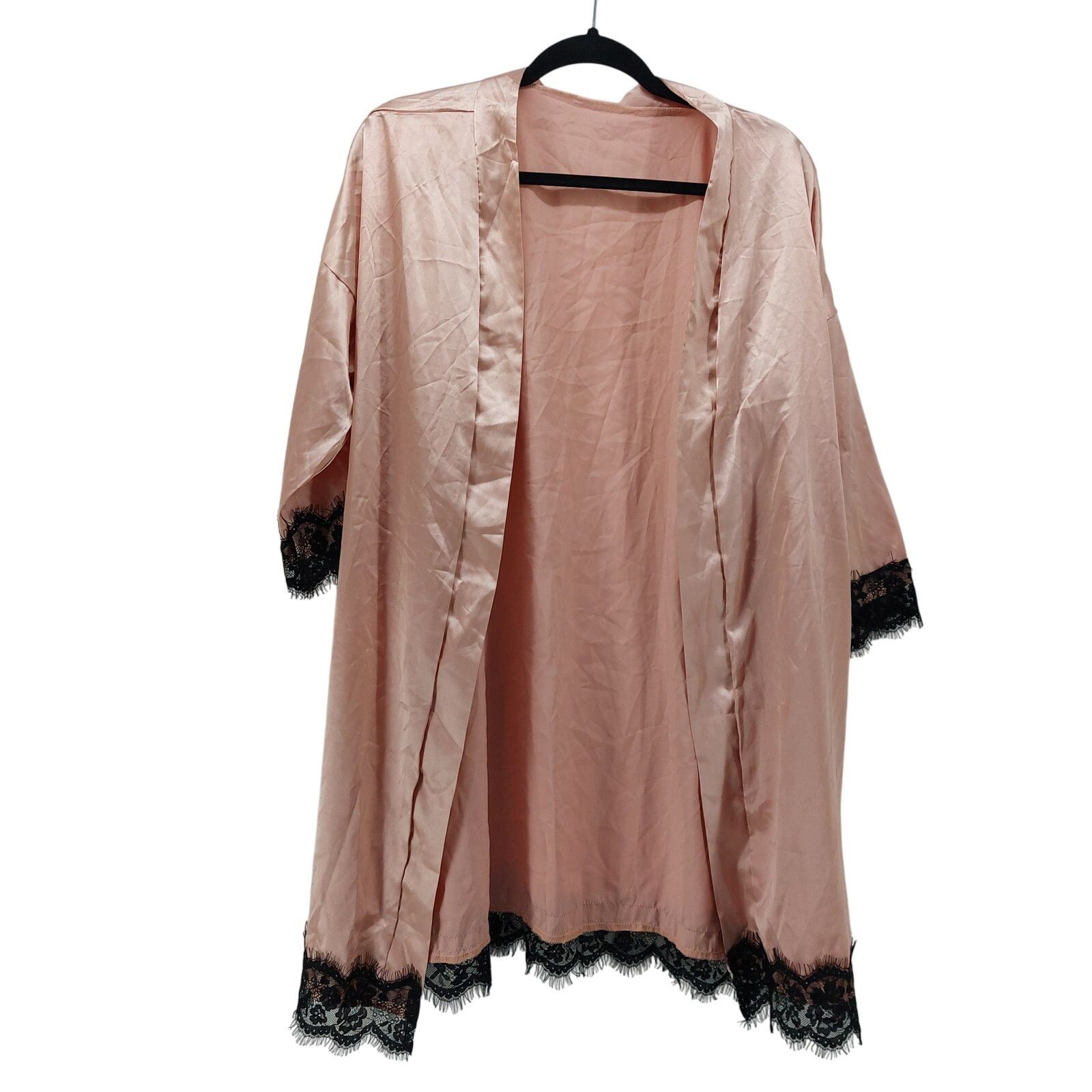 Other Blush Pink Womens Medium Coral Drawstring Robe Women's Black Size M / US 6-8 / IT 42-44 - 1 Thumbnail