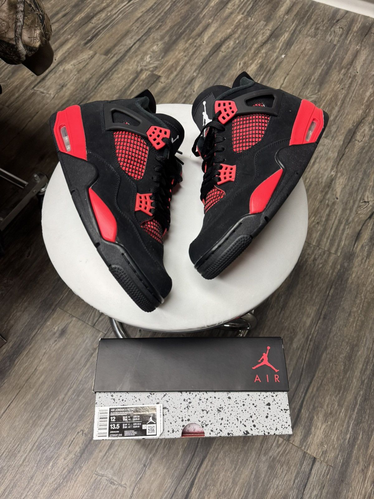 Jordan Brand NIKE AIR JORDAN 4 RED THUNDER Size US 12 / EU 45 - 1 Thumbnail