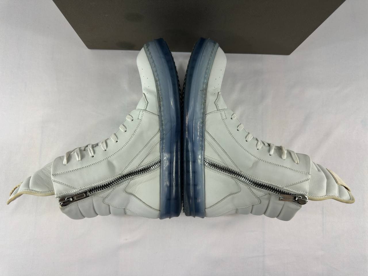 Rick Owens Rick Owens Geobasket High 'Chalk White Blue Transparent' Size US 8 / EU 41 - 13 Thumbnail