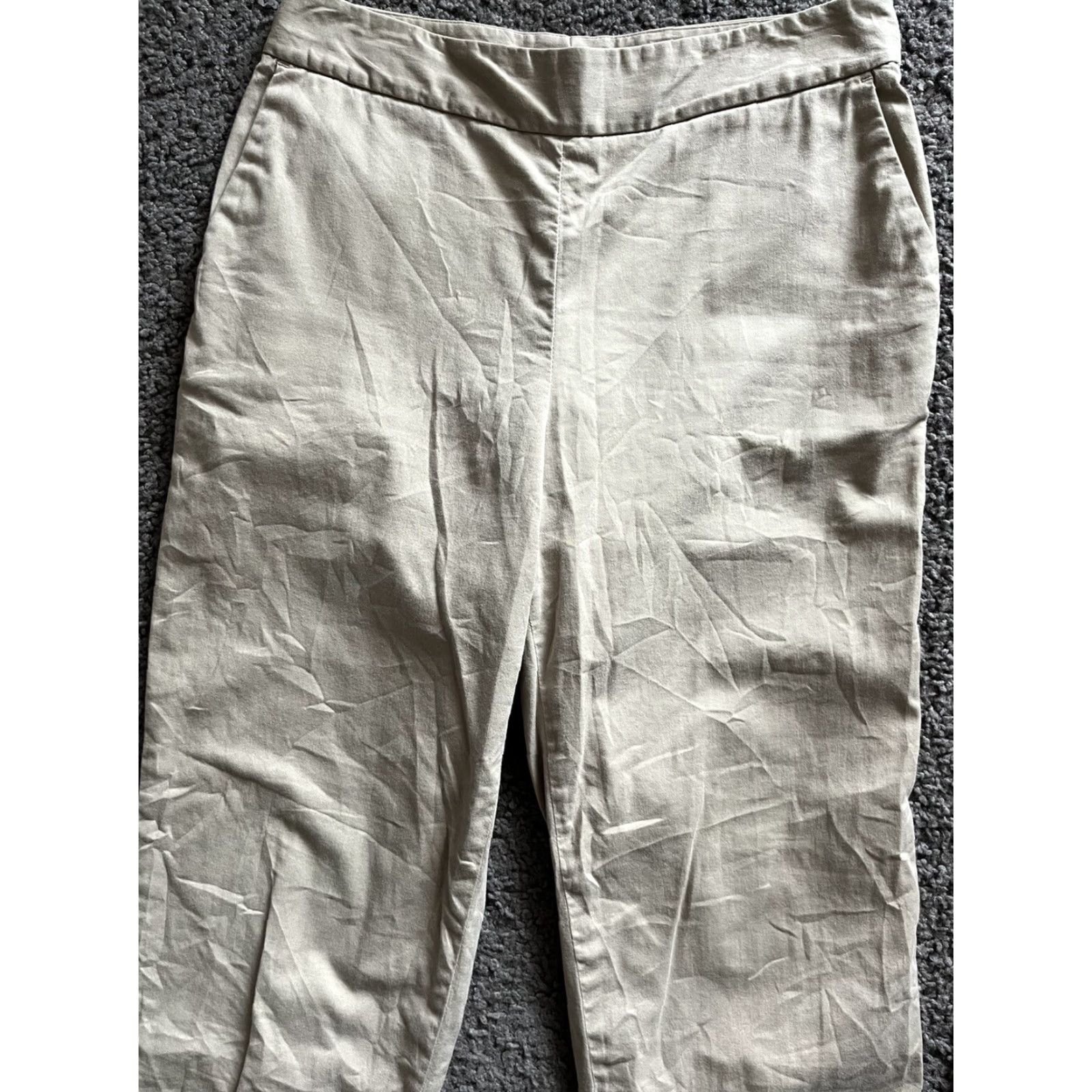 Pendleton VINTAGE Pendleton Pants Womens 4P Petite Capri Flat Front Beige Cotton Spandex 90s Womens Size 27" / US 4 / IT 40 - 2 Thumbnail
