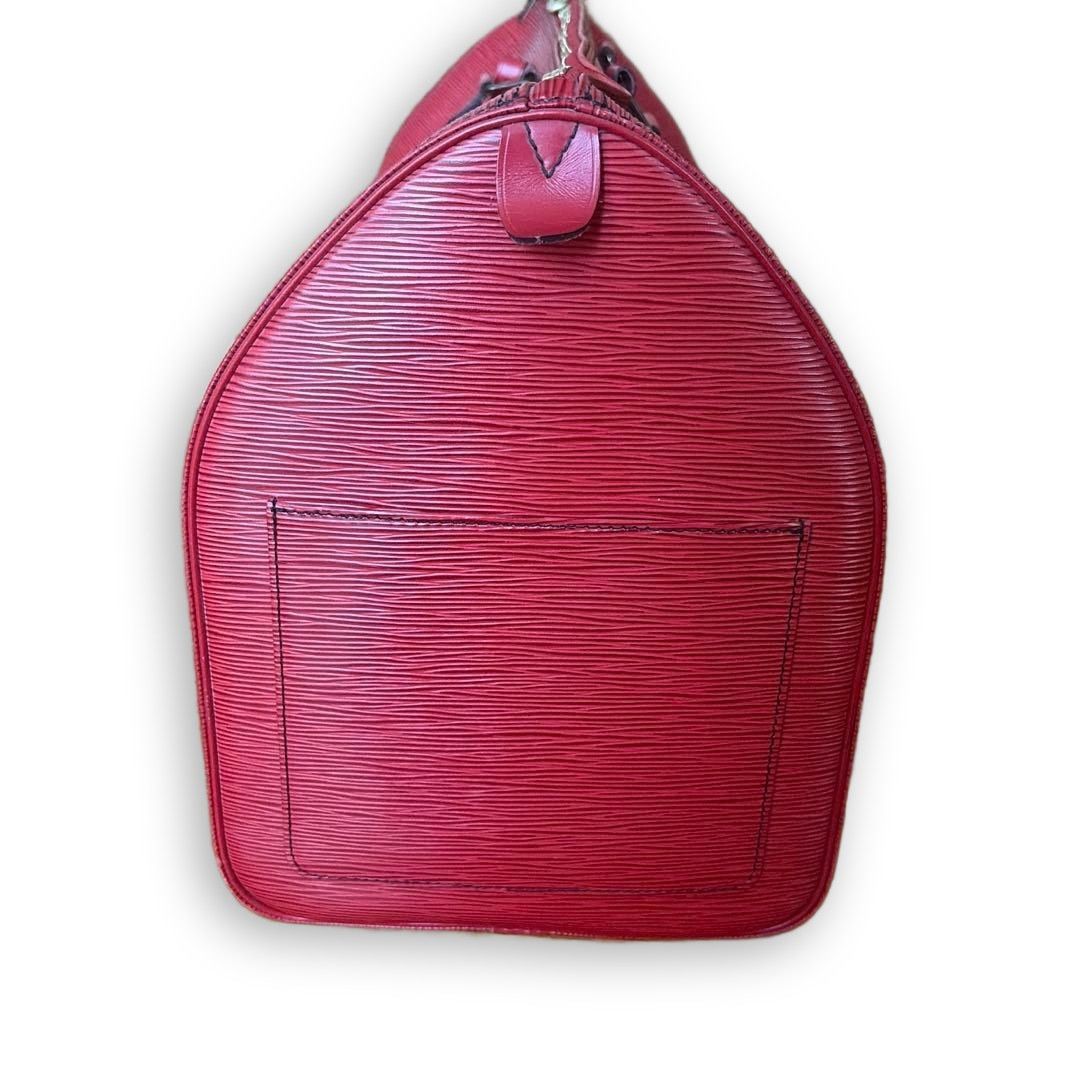 Louis Vuitton Louis Vuitton - Red Epi Keepall 50 Boston Bag Preloved Size ONE SIZE - 4 Thumbnail