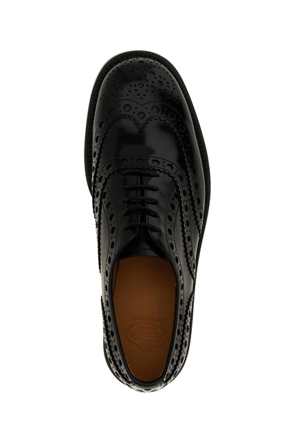 CHURCH'S Pilar Black Leather Derby Shoes New & Authentic