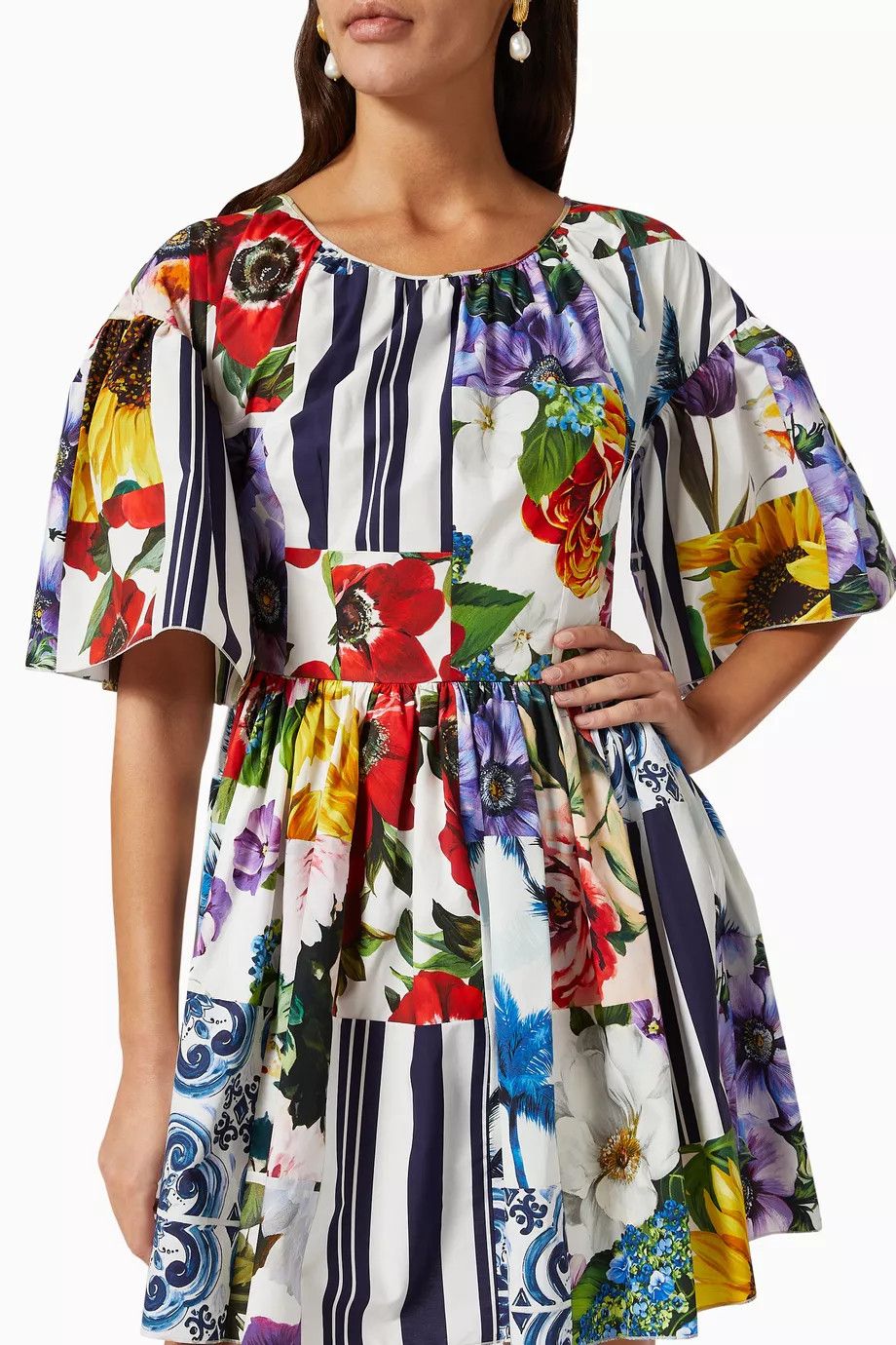 Dolce & Gabbana o1y0825 Mini Dress in Multicolor Size XS / US 0-2 / IT 36-38 - 4 Thumbnail