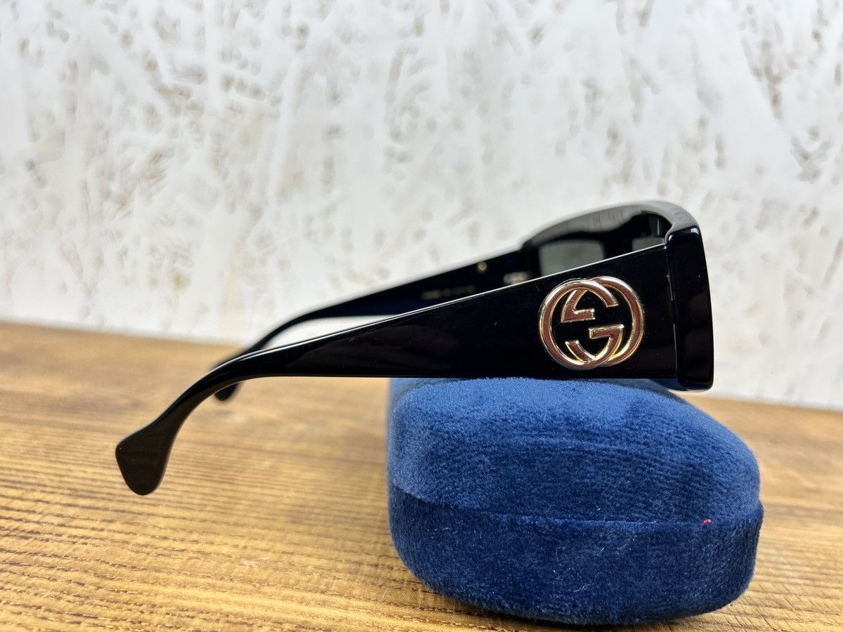 Gucci Gucci Rectangular Frame Futuristic Glasses Black GG0358S Size ONE SIZE - 4 Thumbnail