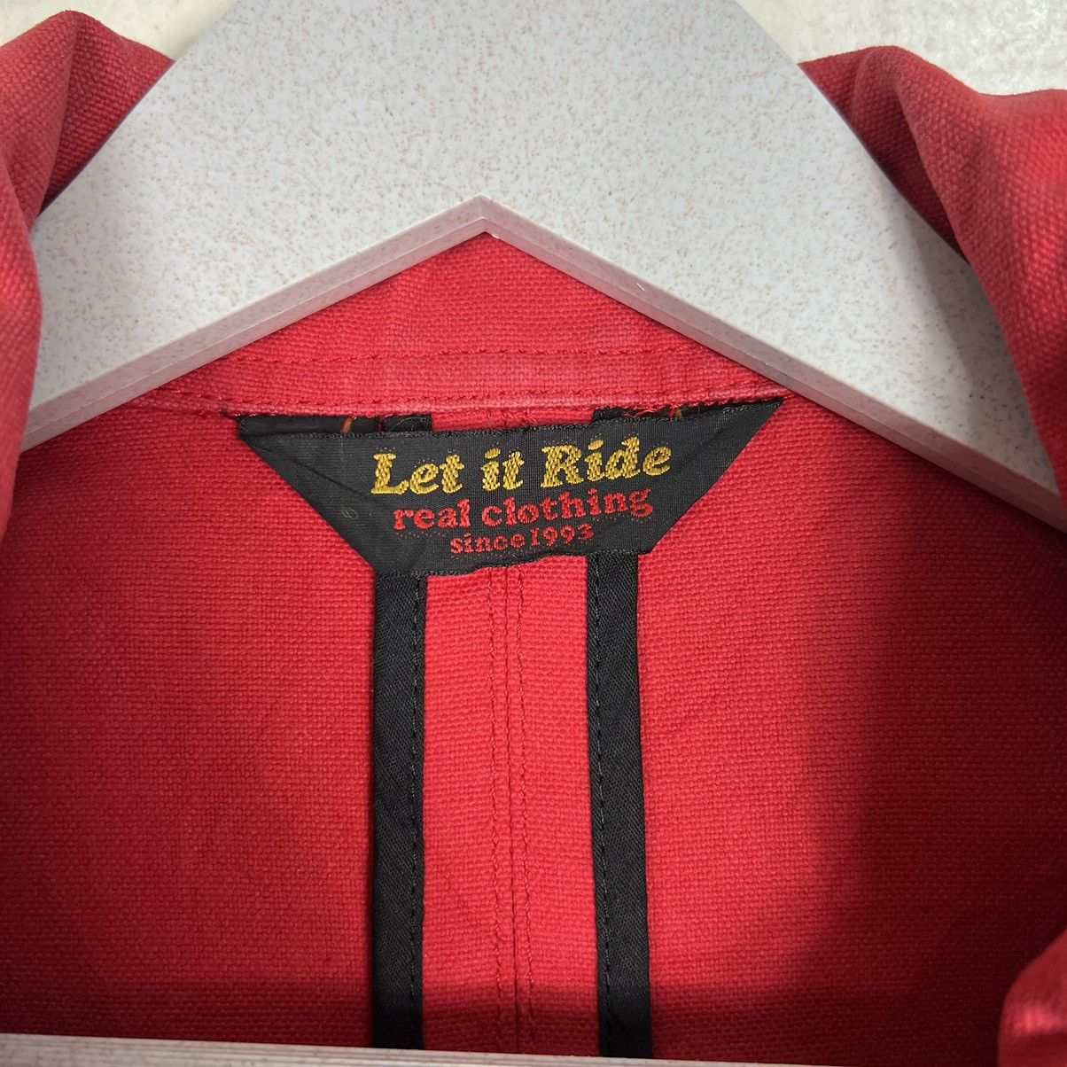Japanese Brand 🔥 LET IT RIDE REAL CLOTHING RED NAVY DOUBLE BREAST COAT Size US M / EU 48-50 / 2 - 13 Thumbnail