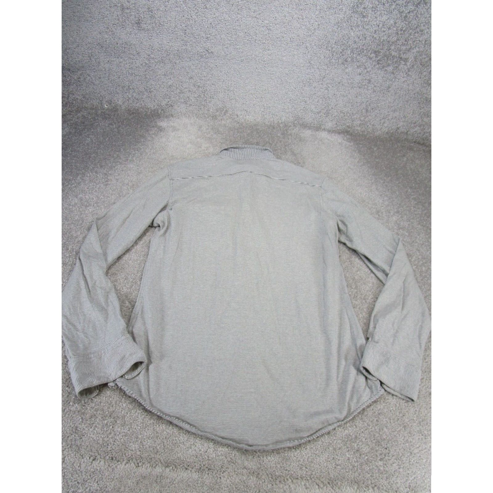 Bonobos BONOBOS Slim Button-Up Shirt Mens Medium Gray Cotton Stretch Long Sleeve Striped Size US M / EU 48-50 / 2 - 3 Thumbnail