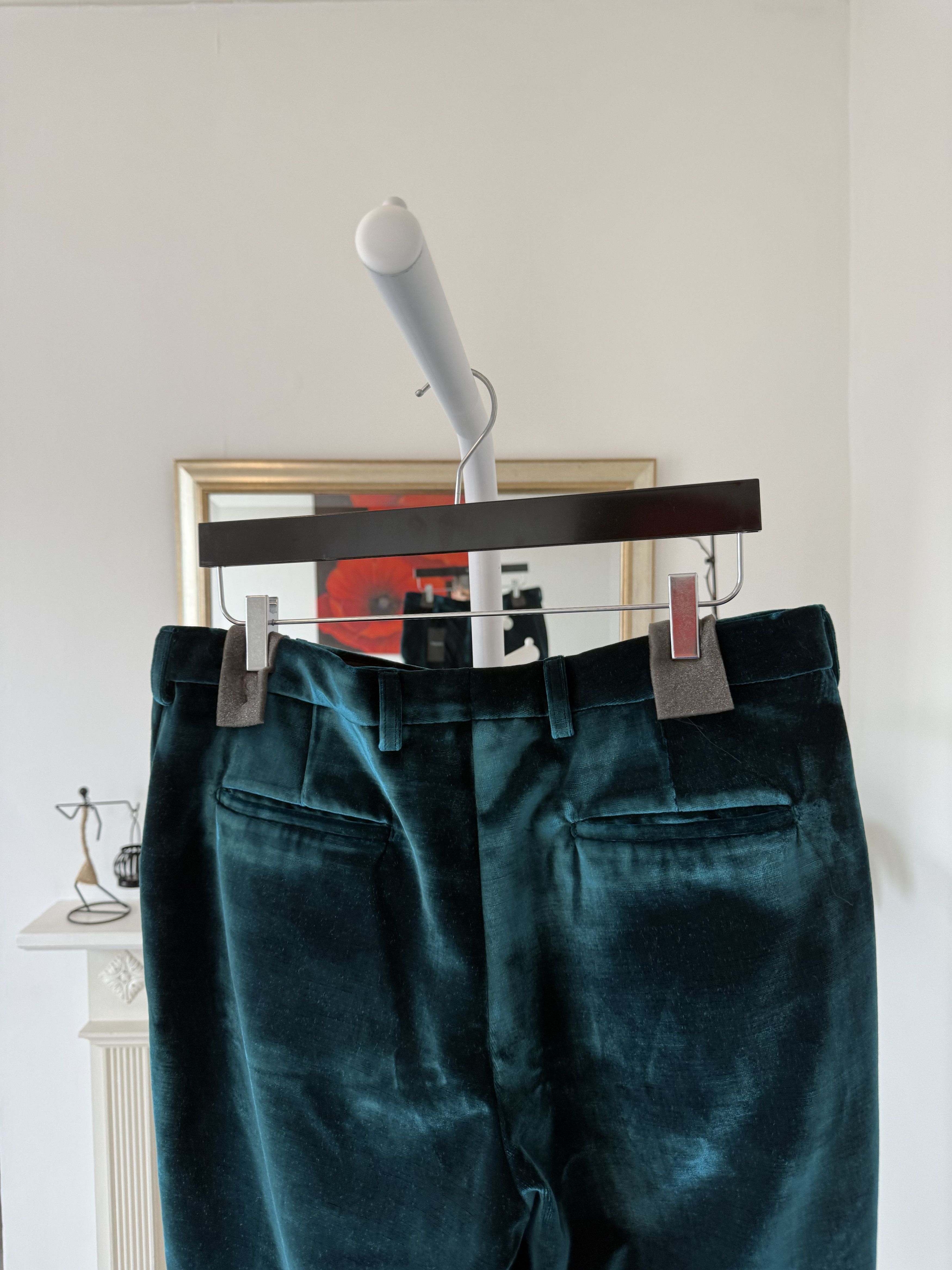 Saint Laurent Paris FW19 Saint Laurent Low-Waist Pleated Pants in Velvet Size US 30 / EU 46 - 10 Thumbnail