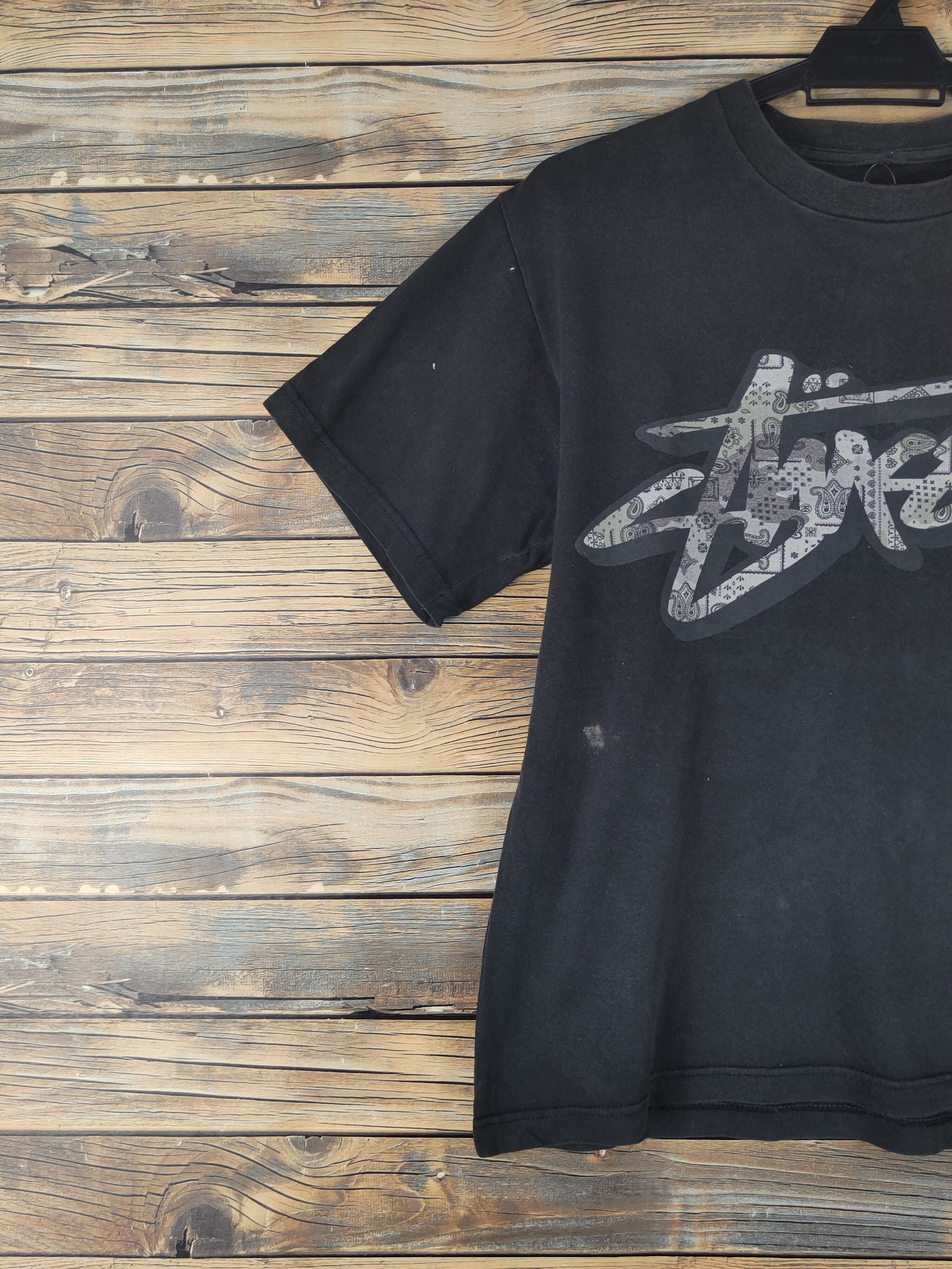 Stussy DL Stussy Black Faded vintage Short Sleeve T-shirt #1629 Size US M / EU 48-50 / 2 - 4 Thumbnail