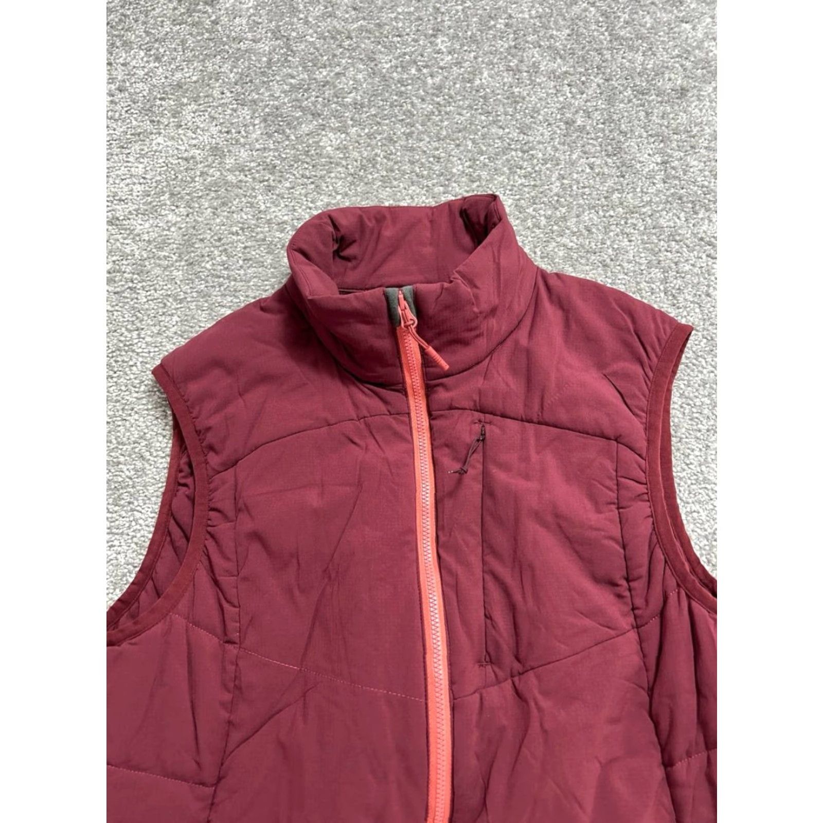 Vintage Backcountry Puffer Vest Womens Medium Red Full Zip Thermal Insulation Mock Neck Jacket Vest Size M / US 6-8 / IT 42-44 - 3 Thumbnail