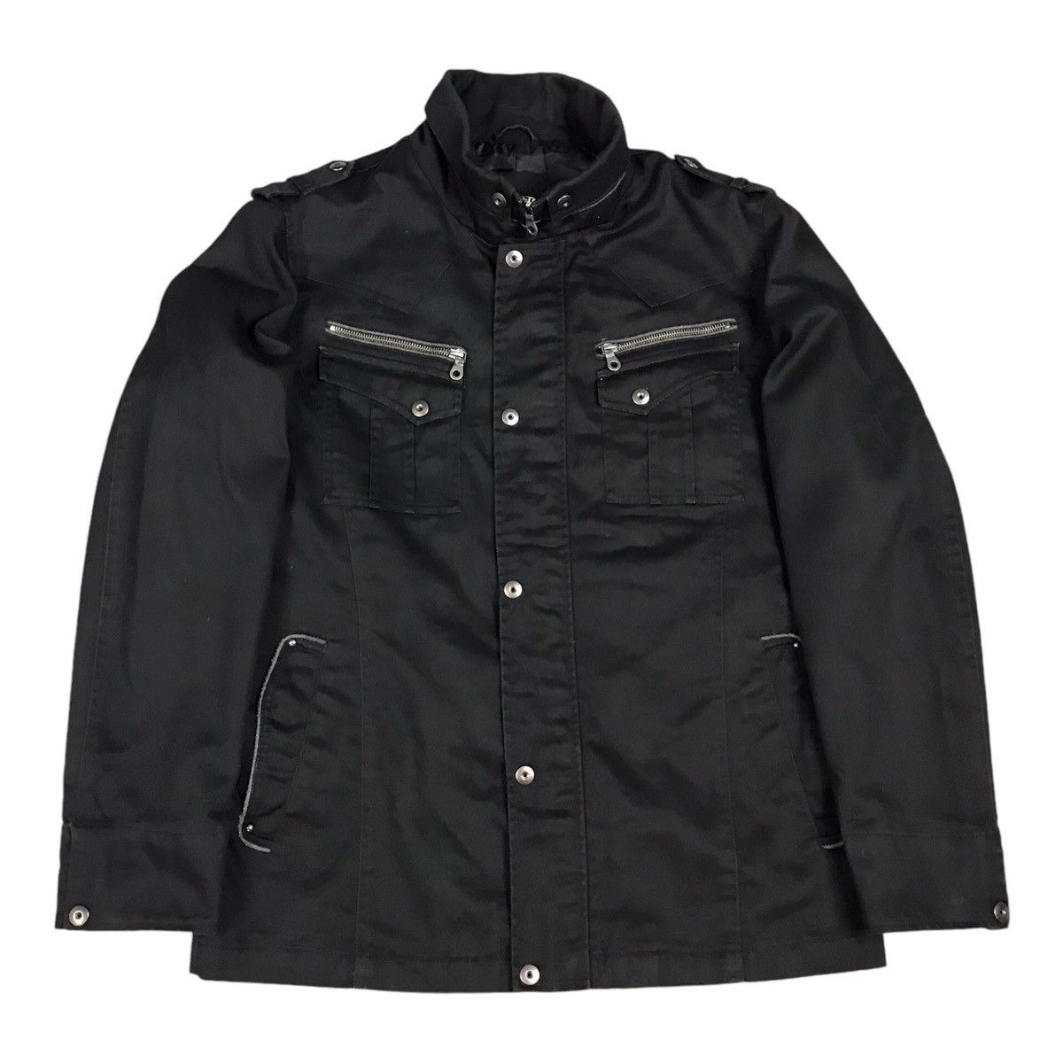 If Six Was Nine × Japanese Brand × Tornado Mart MOSSIMO BLACK PUNK JAPAN ZIPPER JACKET Size US XL / EU 56 / 4 - 1 Thumbnail