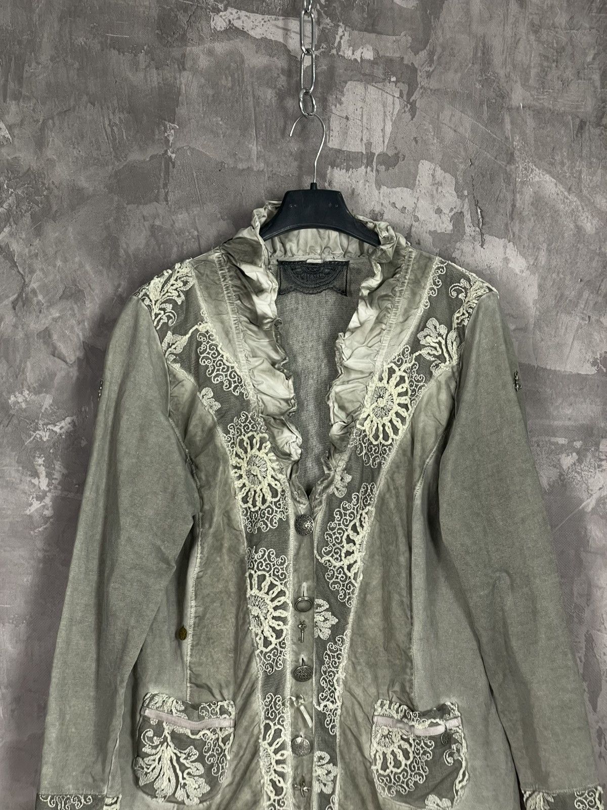 Vintage Vintage Goth Deprimes Style Emo Abstract Blouse Size M / US 6-8 / IT 42-44 - 2 Thumbnail