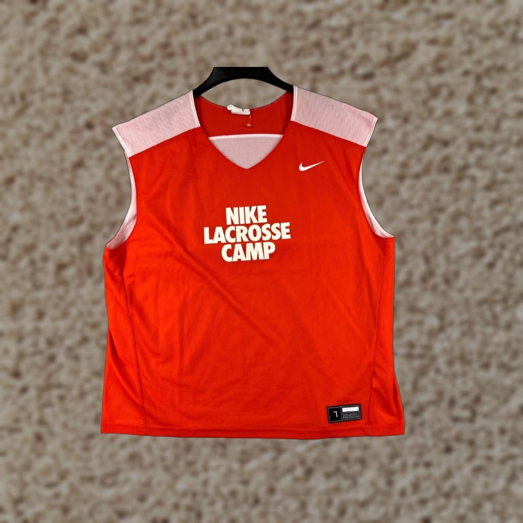 Nike Nike Lacrosse Camp Jersey Mens Large Red Sleeveless Jersey Camp Nike Lacrosse Camp Jersey Mens Large Red Sleeveless Size US L / EU 52-54 / 3 - 1 Thumbnail