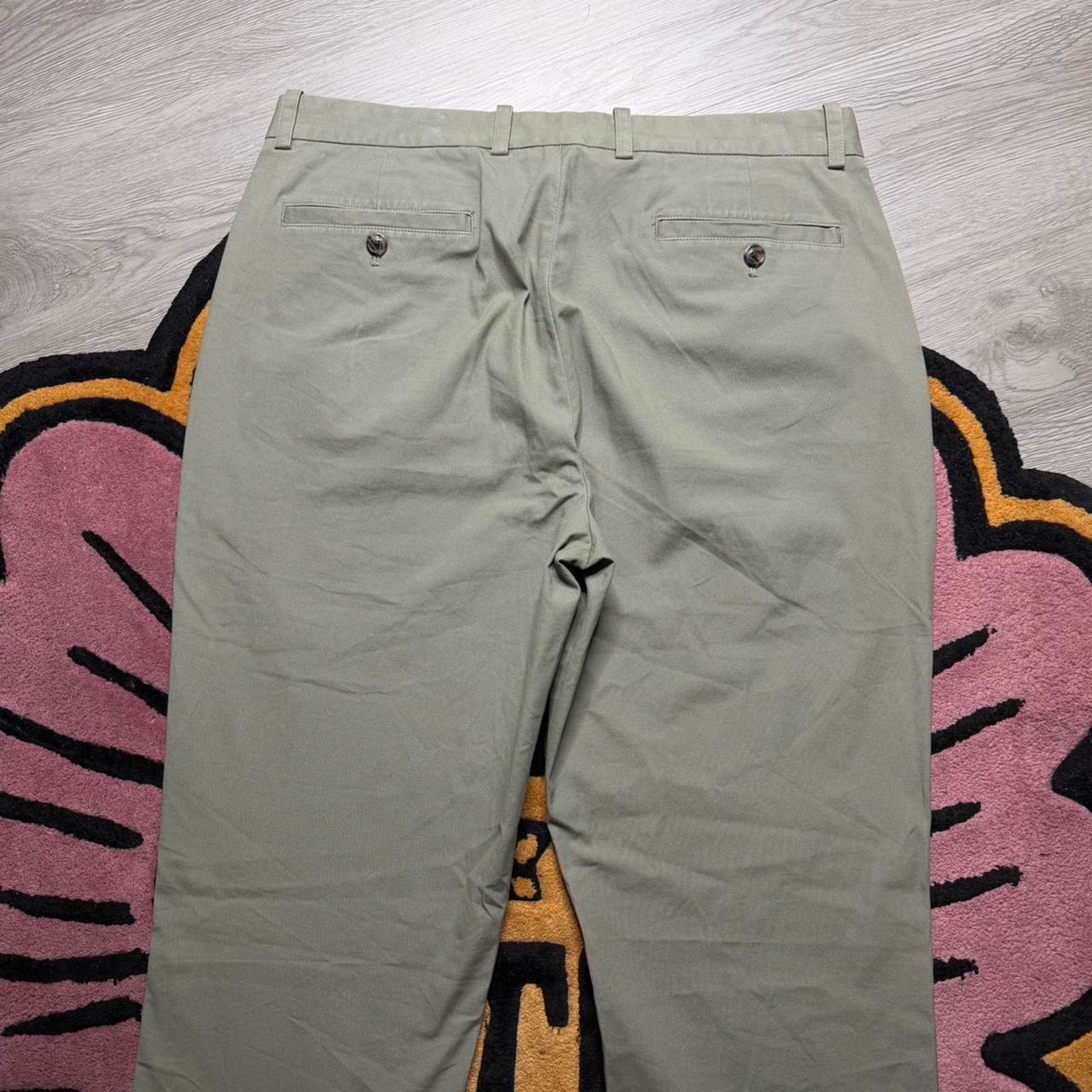 Brooks Brothers Brooks Brothers Slim Fit Casual Chino Pants Size 34x32 Green Size US 34 / EU 50 - 8 Thumbnail