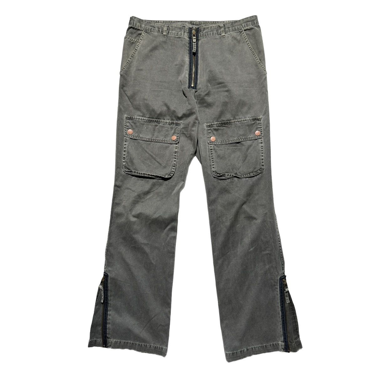 Jean Paul Gaultier Flared zippered cargo pant Size US 32 / EU 48 - 1 Thumbnail