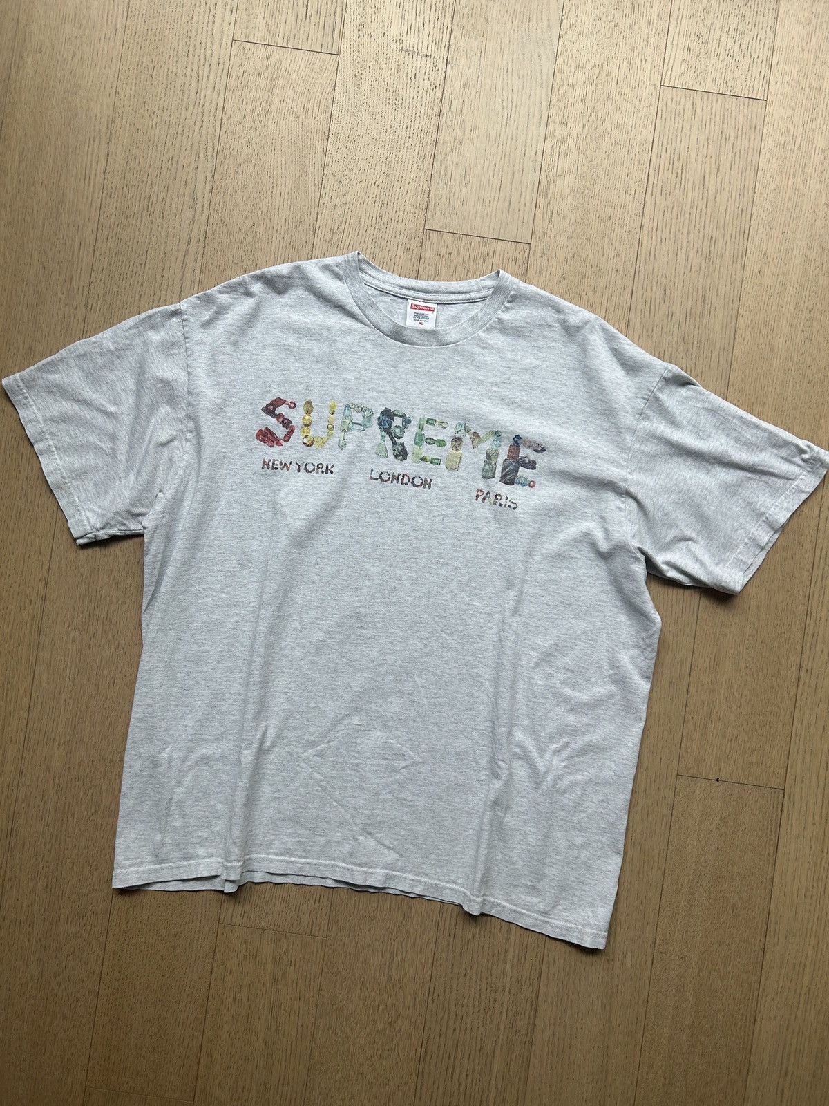 Supreme Supreme NY | London | Paris Tee Size US XL / EU 56 / 4 - 2 Thumbnail