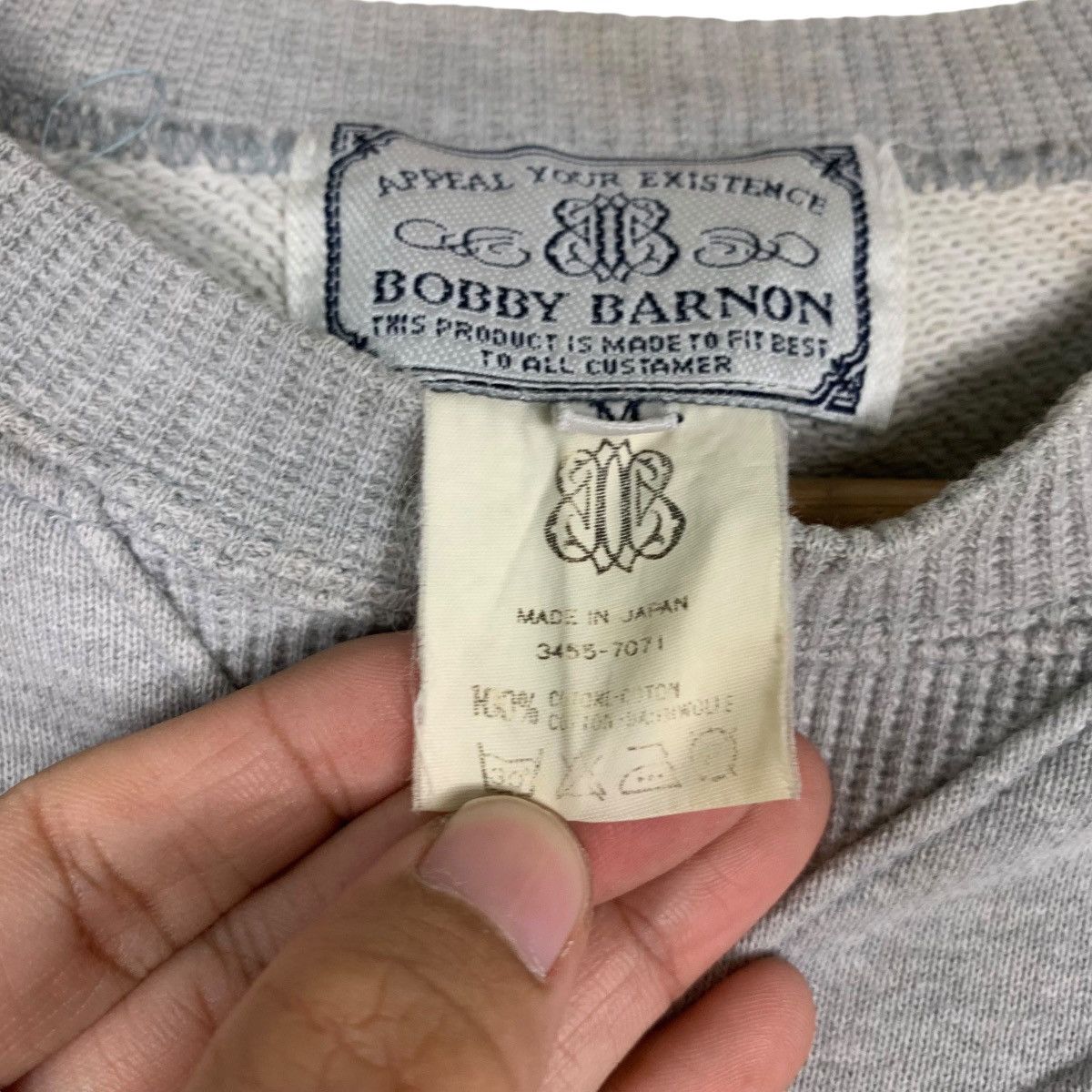 Japanese Brand BOBBY BARNON Golf Club Big Logo Sweatshirt #1317-C59 Size US M / EU 48-50 / 2 - 10 Thumbnail