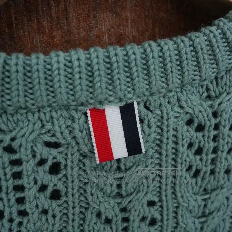 Thom Browne Thom Browne Green Wool Striped Sweater . Size M / US 6-8 / IT 42-44 - 5 Thumbnail