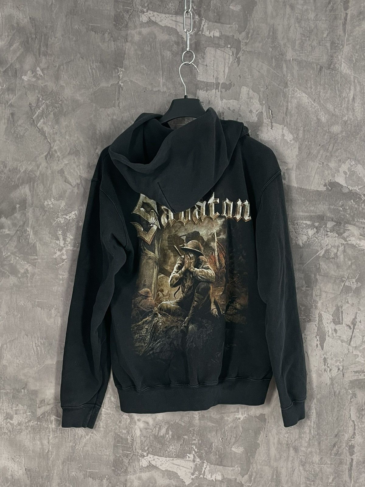 Band Tees × Vintage Sabaton Vintage Streetwear Punk Retro Zip Up Hoodie Size US S / EU 44-46 / 1 - 1 Thumbnail