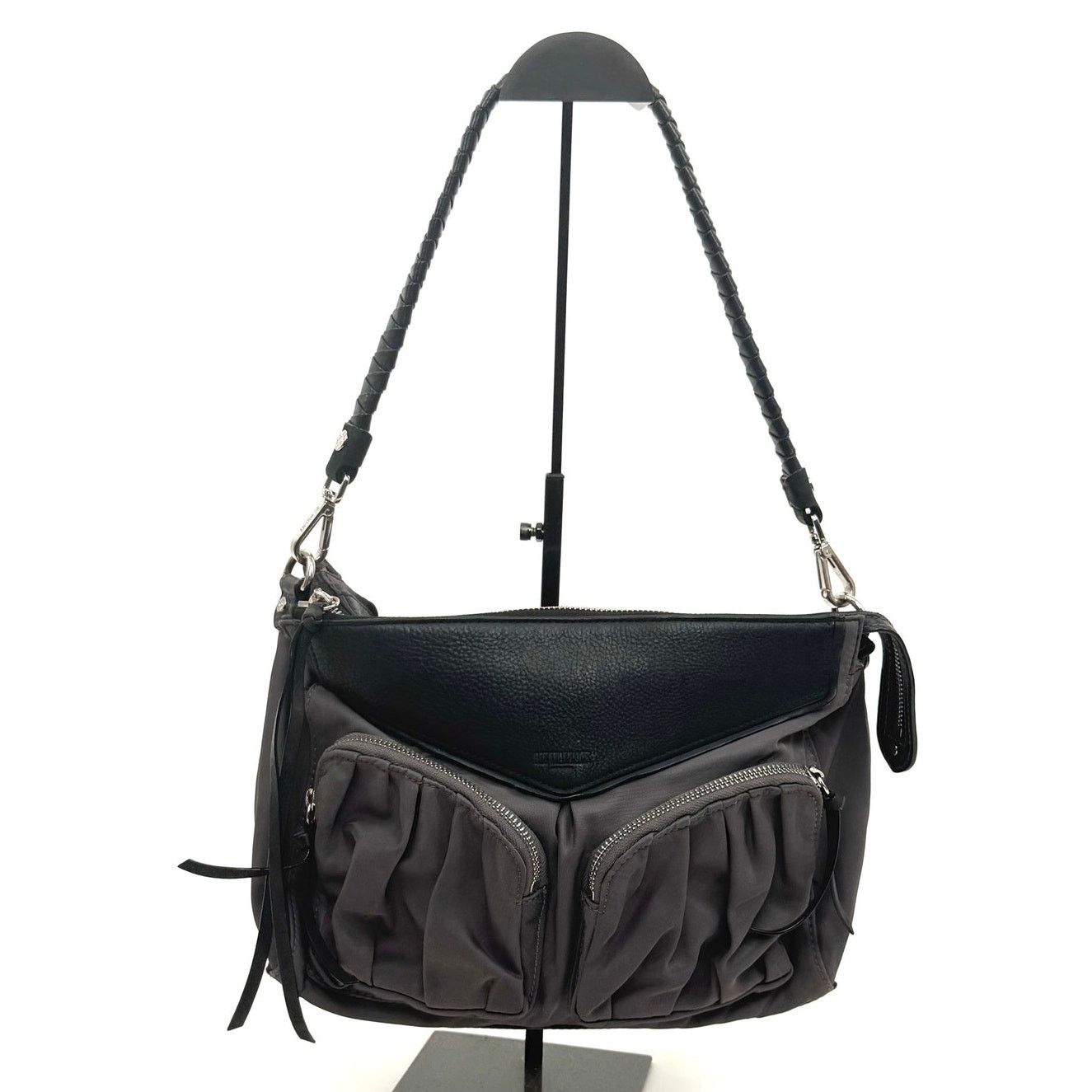 MZ Wallace Women's MZ Wallace Gray Bedford Nylon Shoulder Bag Size ONE SIZE - 1 Thumbnail