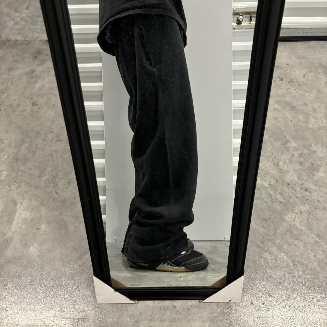 Japanese Brand × Vintage Crazy Vintage 90s Black Made In USA Essential Sweatpants! Size US 36 / EU 52 - 2 Thumbnail