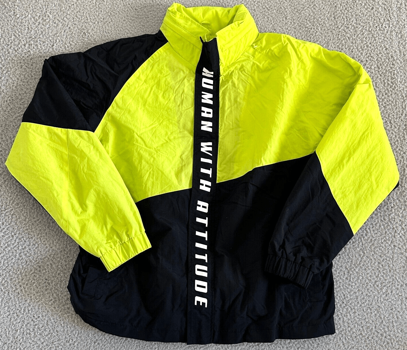 Human With Attitude Human with Attitude Windbreaker Jacket Hooded Neon Black Size US L / EU 52-54 / 3 - 1 Thumbnail