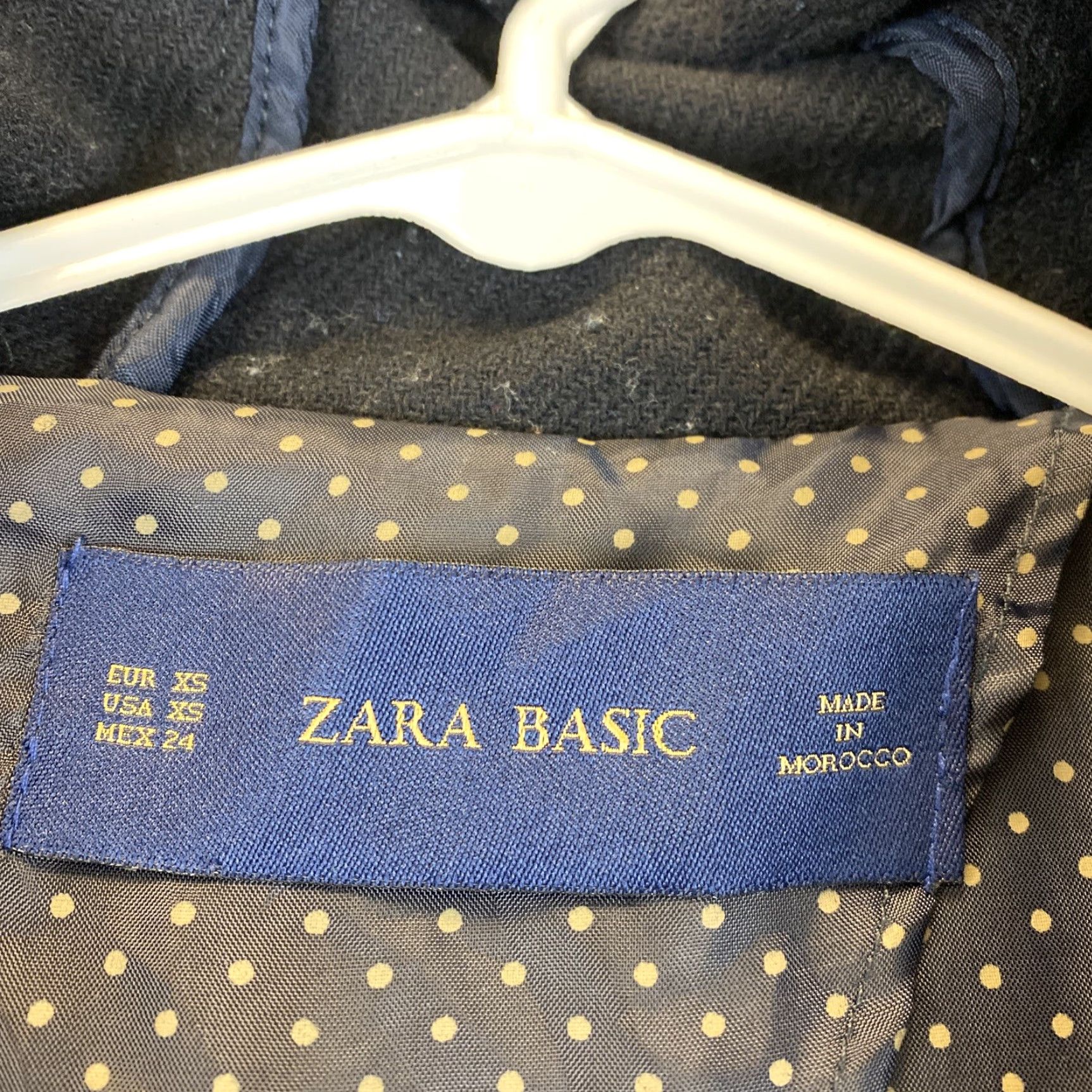 Zara VINTAGE Zara Women Jacket Short Wool Cashmere Blend Zip Outwear Black XS Women 2010s Coat Size 26" / US 2 / IT 38 - 4 Thumbnail