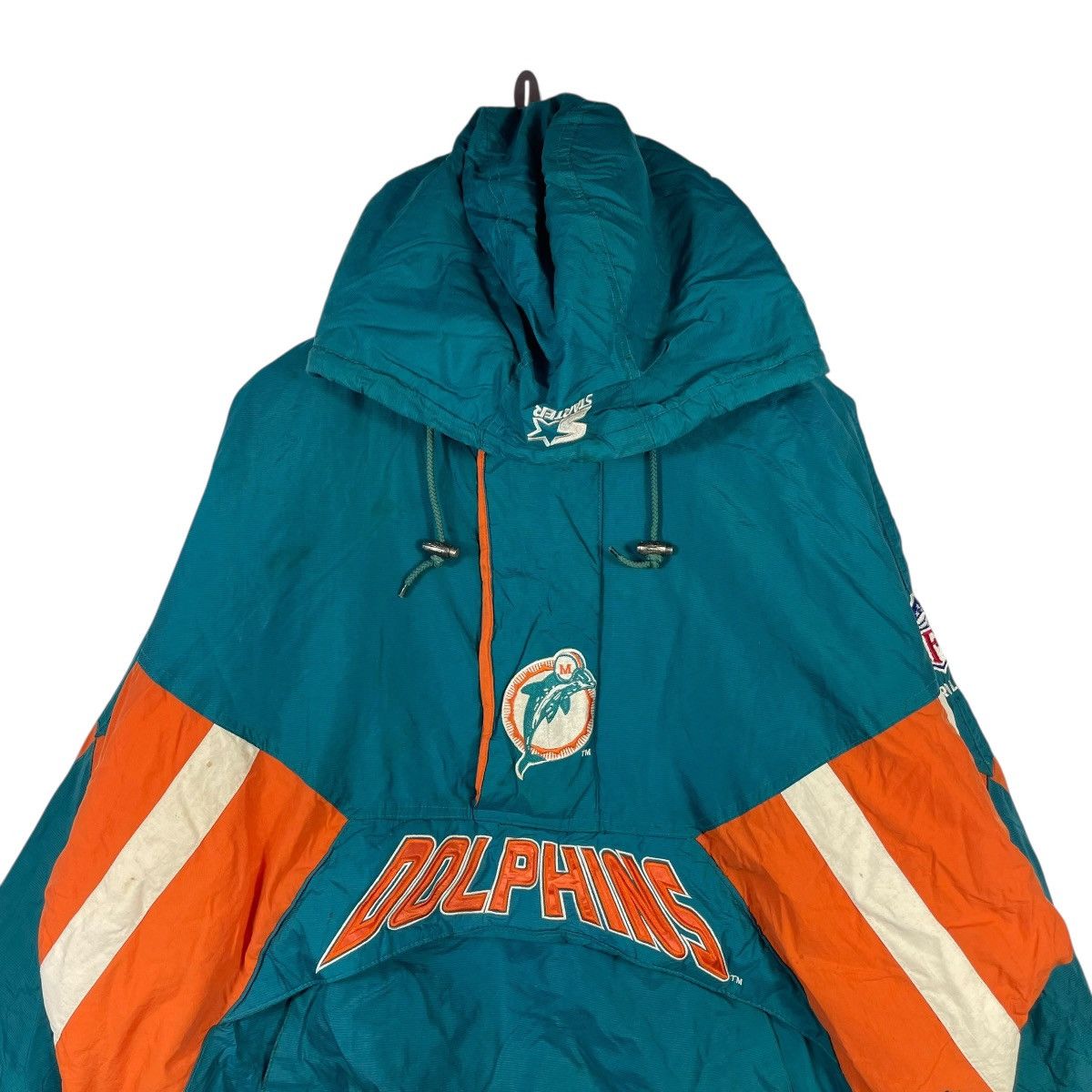 NFL Vintage 90s MIAMI DOLPHINS NFL Pro Line Pullover Jacket Size US XXL / EU 58 / 5 - 2 Thumbnail