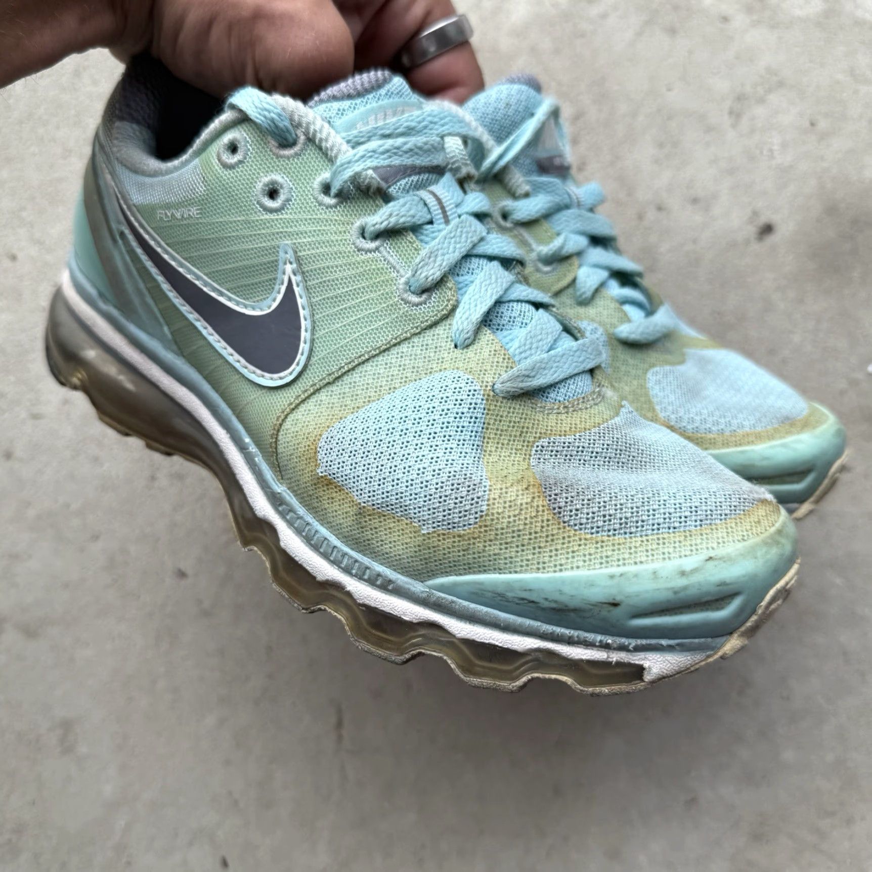 Nike Nike Air Max Flywire 386374-400 Running Sneakers Size 7 Womens Carolina Blue Shoes Shoes Nike Size US 7 / IT 37 - 3 Thumbnail