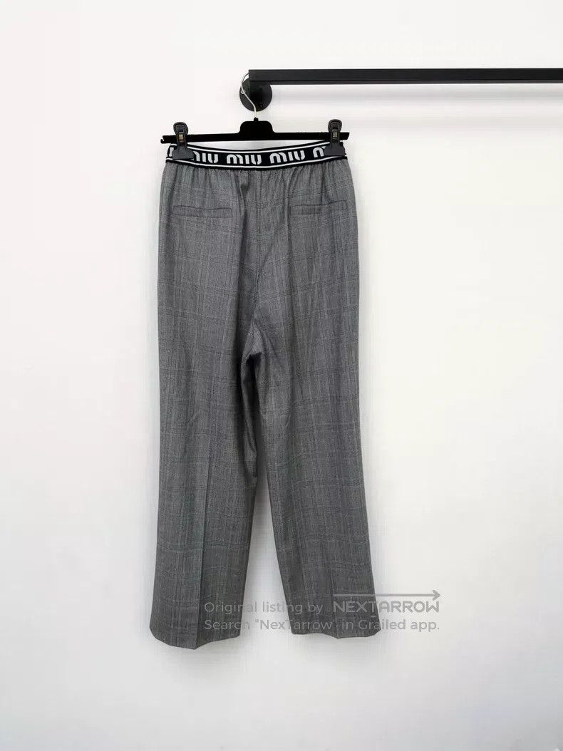 Miu Miu Miu Miu 42 Grey plaid slacks Size 41" - 9 Thumbnail
