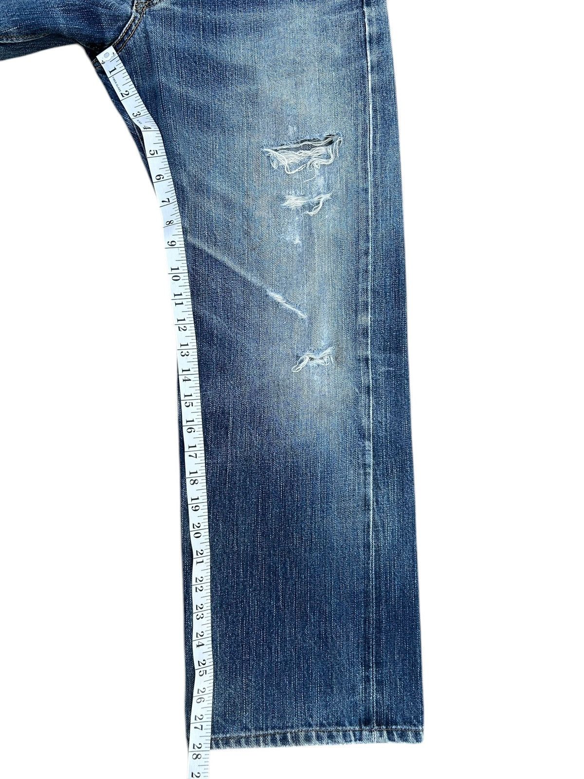 Kapital Trashed Vintage Edwin 505z Selvedge Denim Jeans Size US 30 / EU 46 - 21 Thumbnail