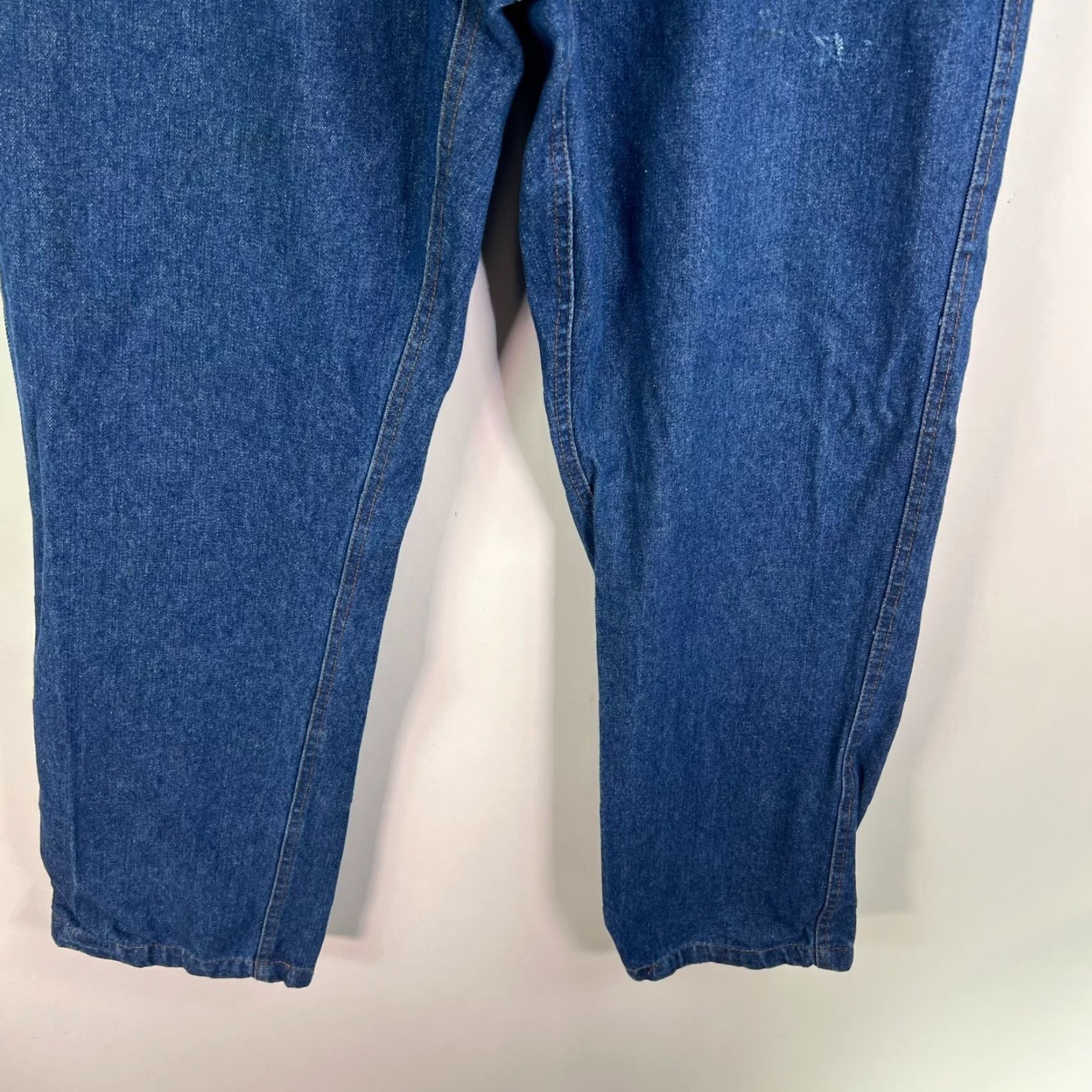 Vintage TITICACA FR Cat 2 Flame Resistant Blue Jeans Mens Size 34 X 31 Denim 5-Pocket Straight High Rise USA Cat Cowboy 90s Style Mens Size US 34 / EU 50 - 3 Thumbnail