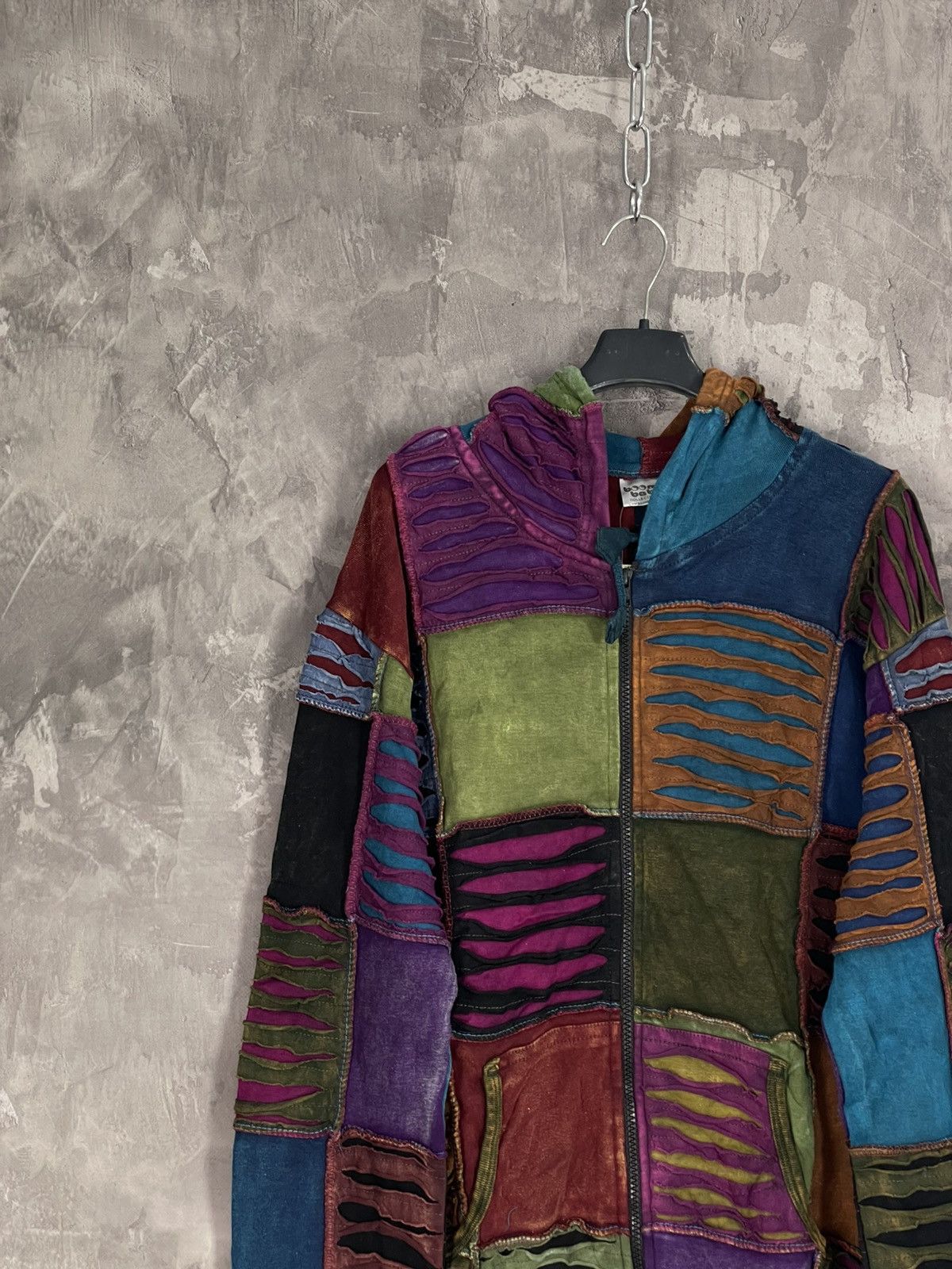 Japanese Brand Y2K Nepal Fantasy Zip Up Hoodie Patchwork vintage 90s native Size M / US 6-8 / IT 42-44 - 3 Thumbnail