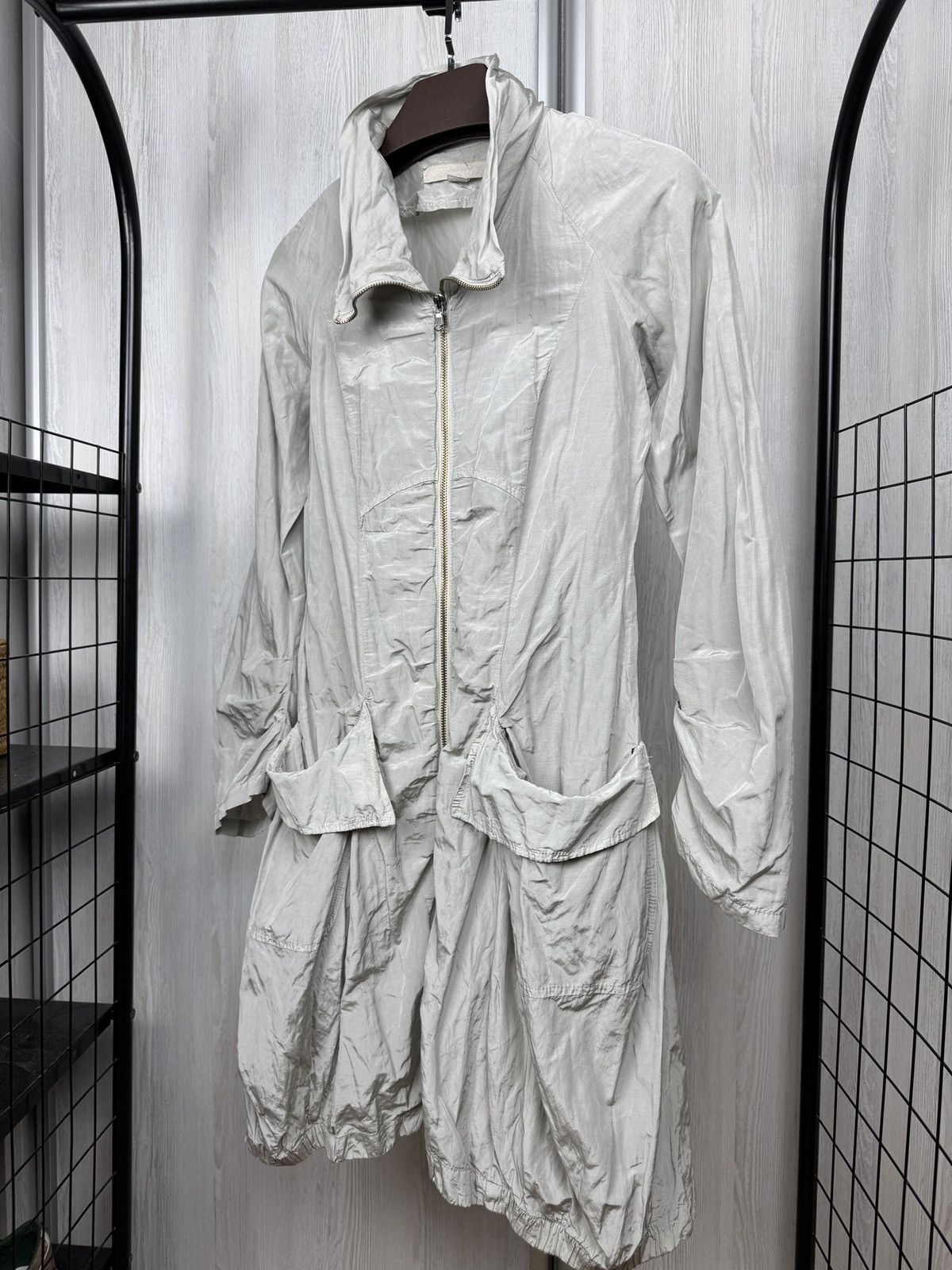 Transit Transit Par Such TR-900 Beige Metal Designer Full Zip Coat Size XS / US 0-2 / IT 36-38 - 7 Thumbnail