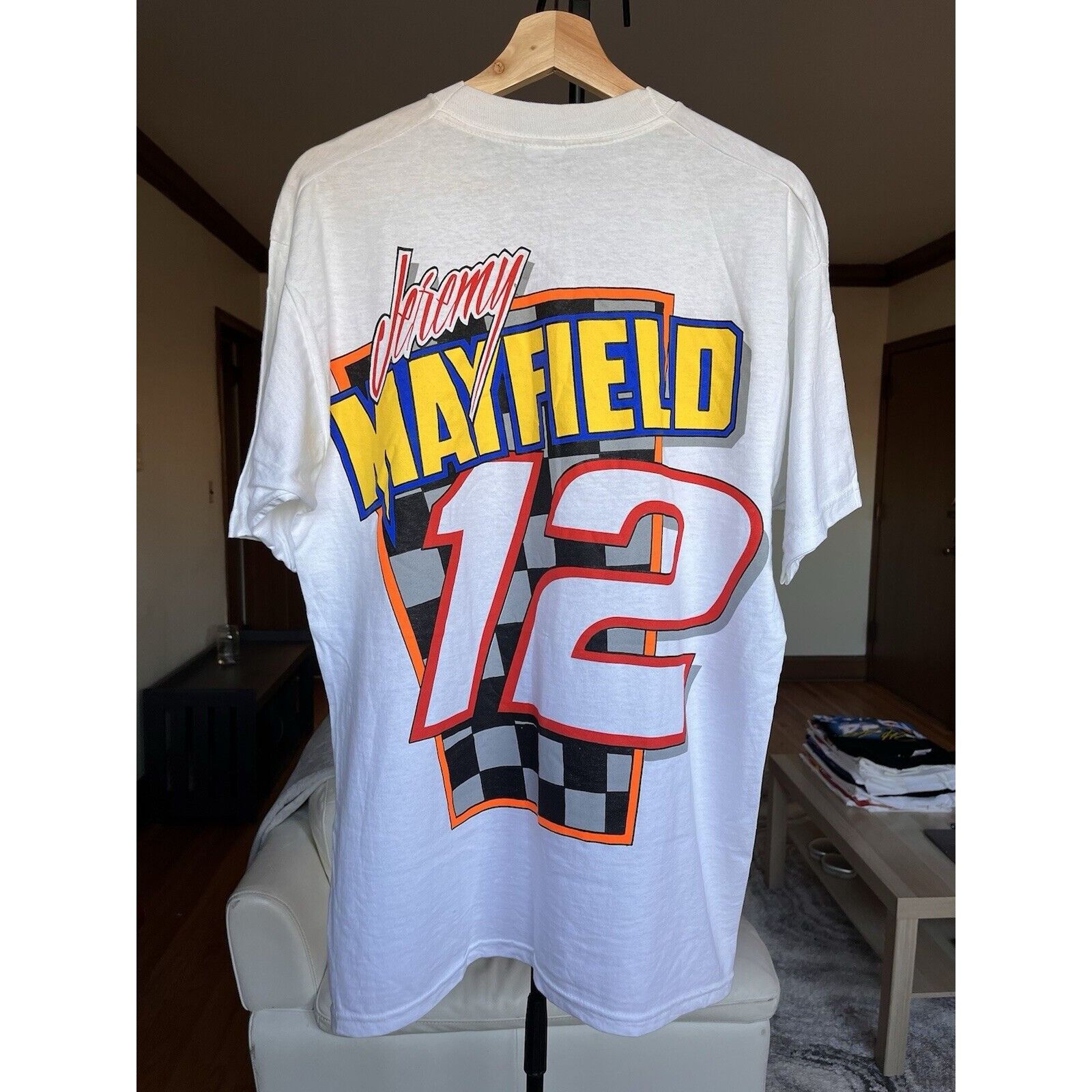 NASCAR NEW VINTAGE NASCAR RACING JEREMY MAYFIELD #12 T SHIRT SIZE L Size US L / EU 52-54 / 3 - 4 Thumbnail