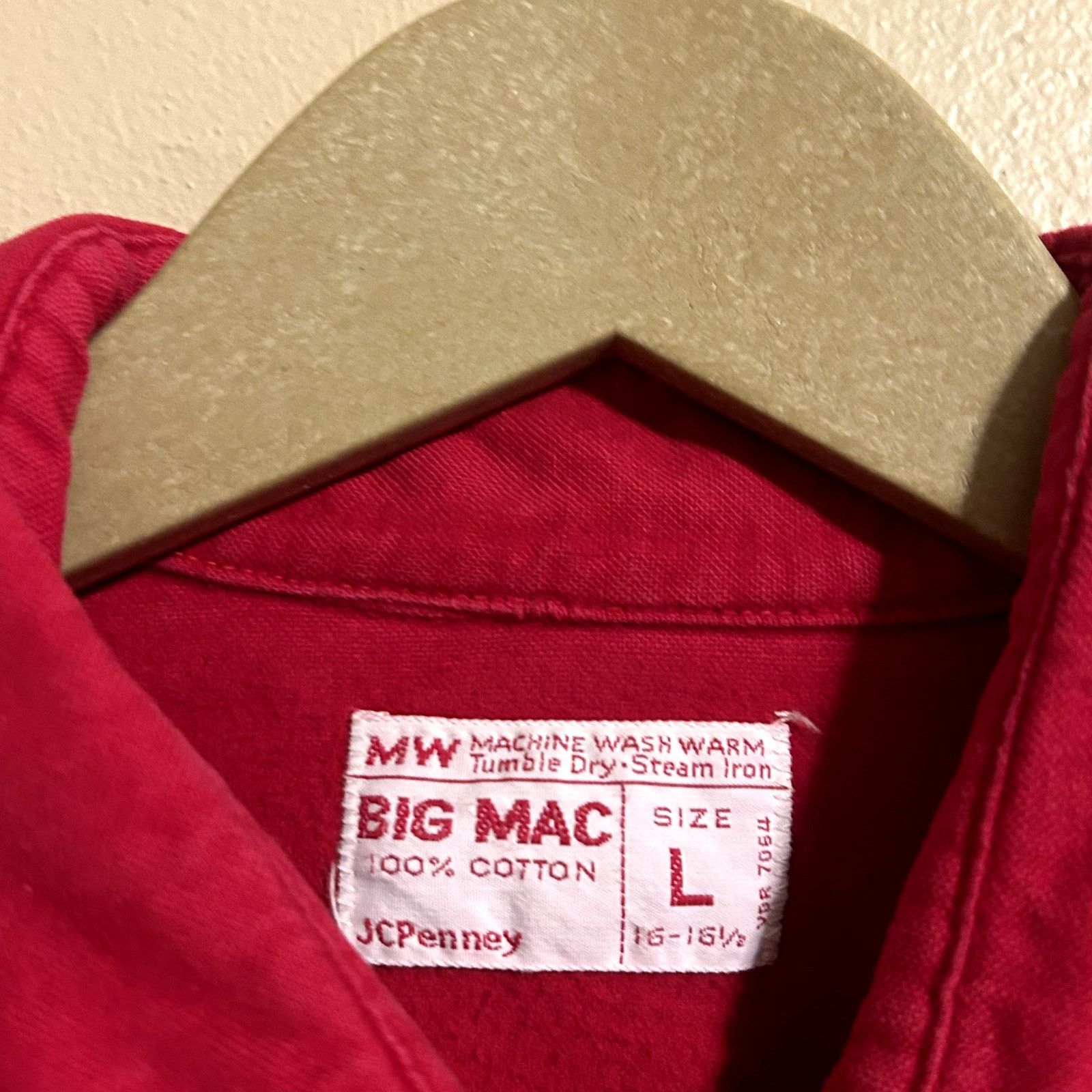 Big Mac Vintage 70s Red Big Mac Button Up Shirt Large Size US L / EU 52-54 / 3 - 3 Thumbnail