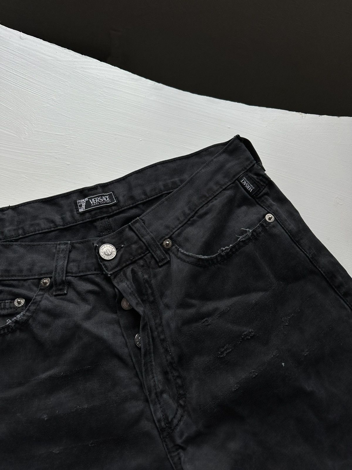 Versace × Versace Jeans Couture × Vintage Vintage Y2K Versace Jeans Pants Trousers Distressed Size 33" - 4 Thumbnail