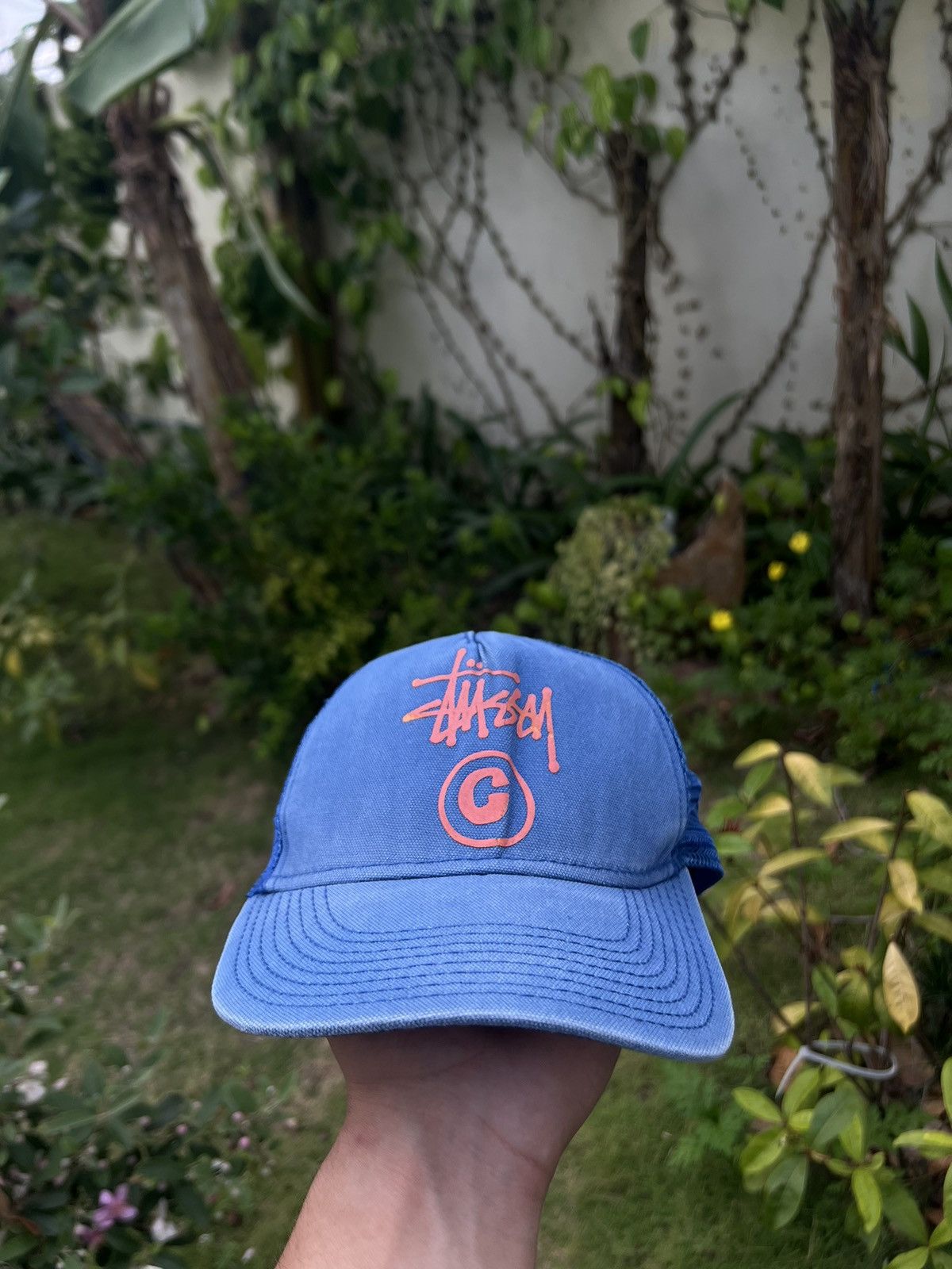 Stussy × Vintage 90's STUSSY CLASSIC RARE SUNFADED Y2K BIG LOGO CAP Size ONE SIZE - 2 Thumbnail