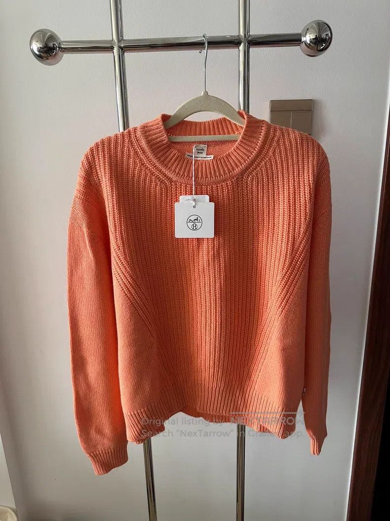 Hermes Hermes Orange cashmere sweater Size XXS / US 00 / IT 34 - 2 Thumbnail