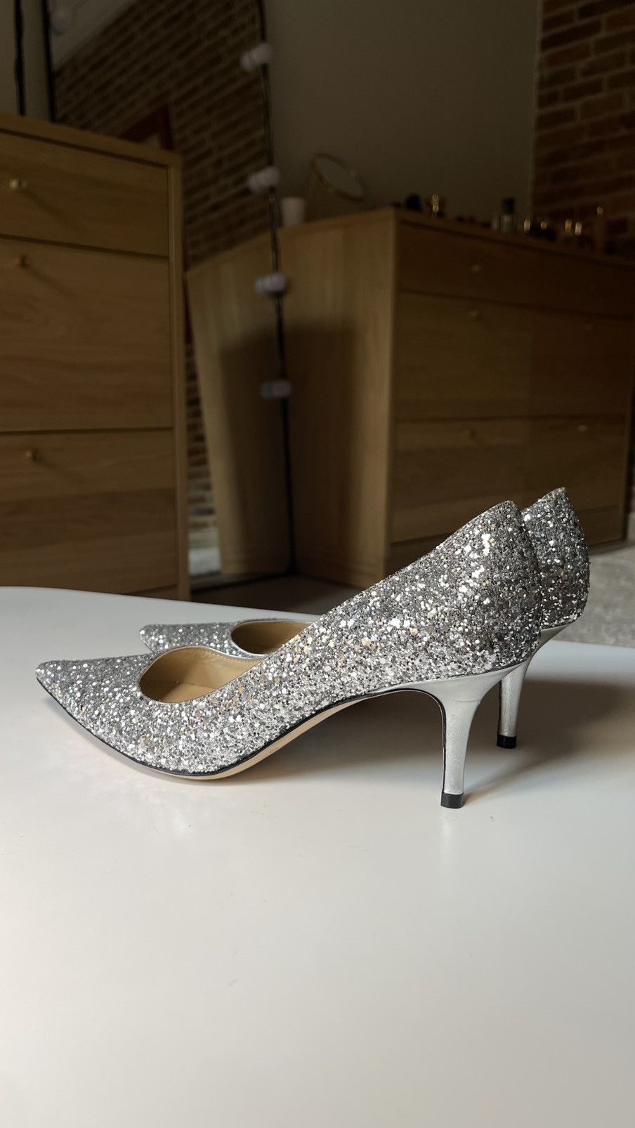 Jimmy Choo Jimmy Choo Glitter Pointed Heels Size 39 Size US 9 / IT 39 - 1 Thumbnail